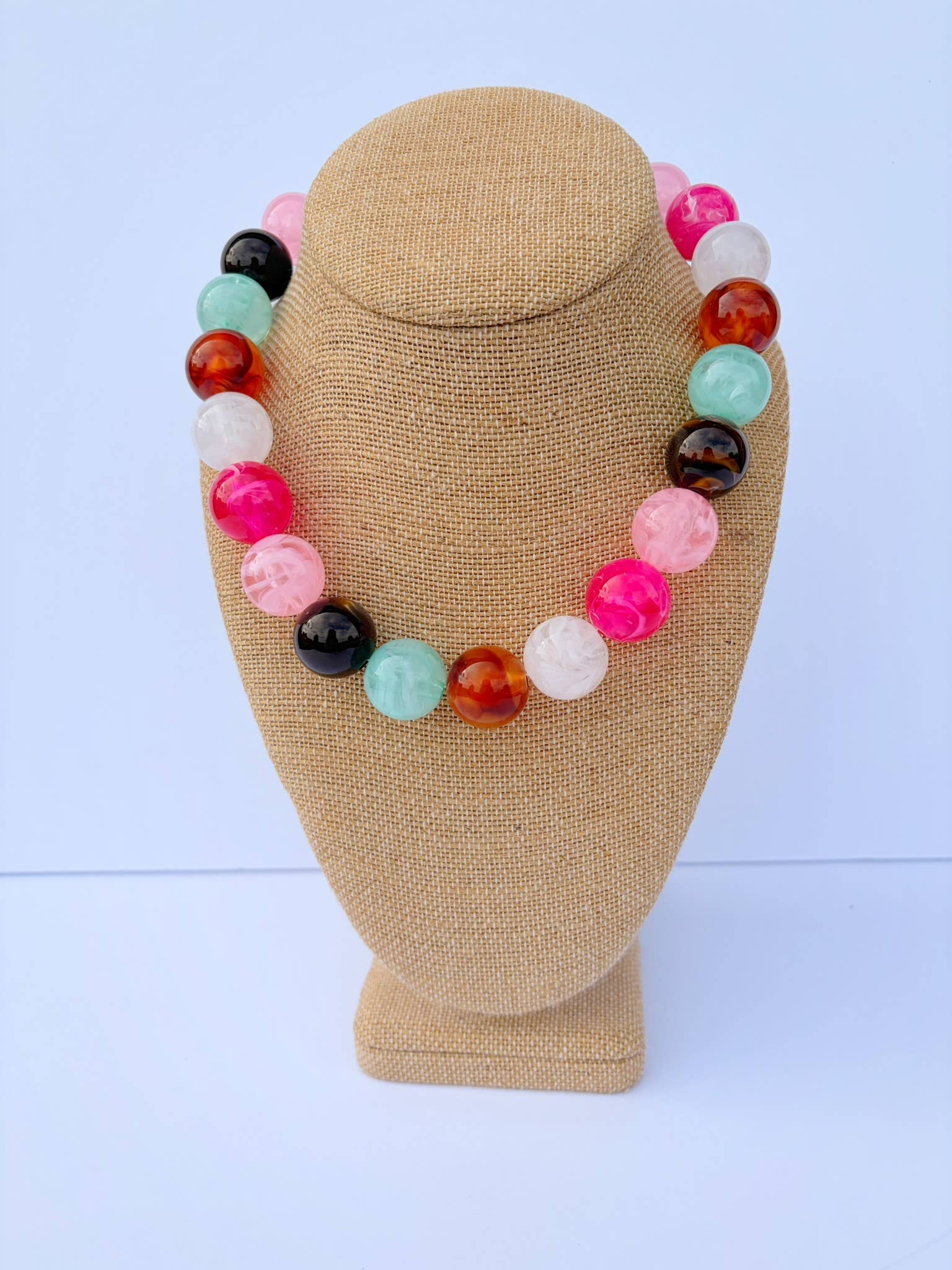 Pink Bauble Mix Necklace