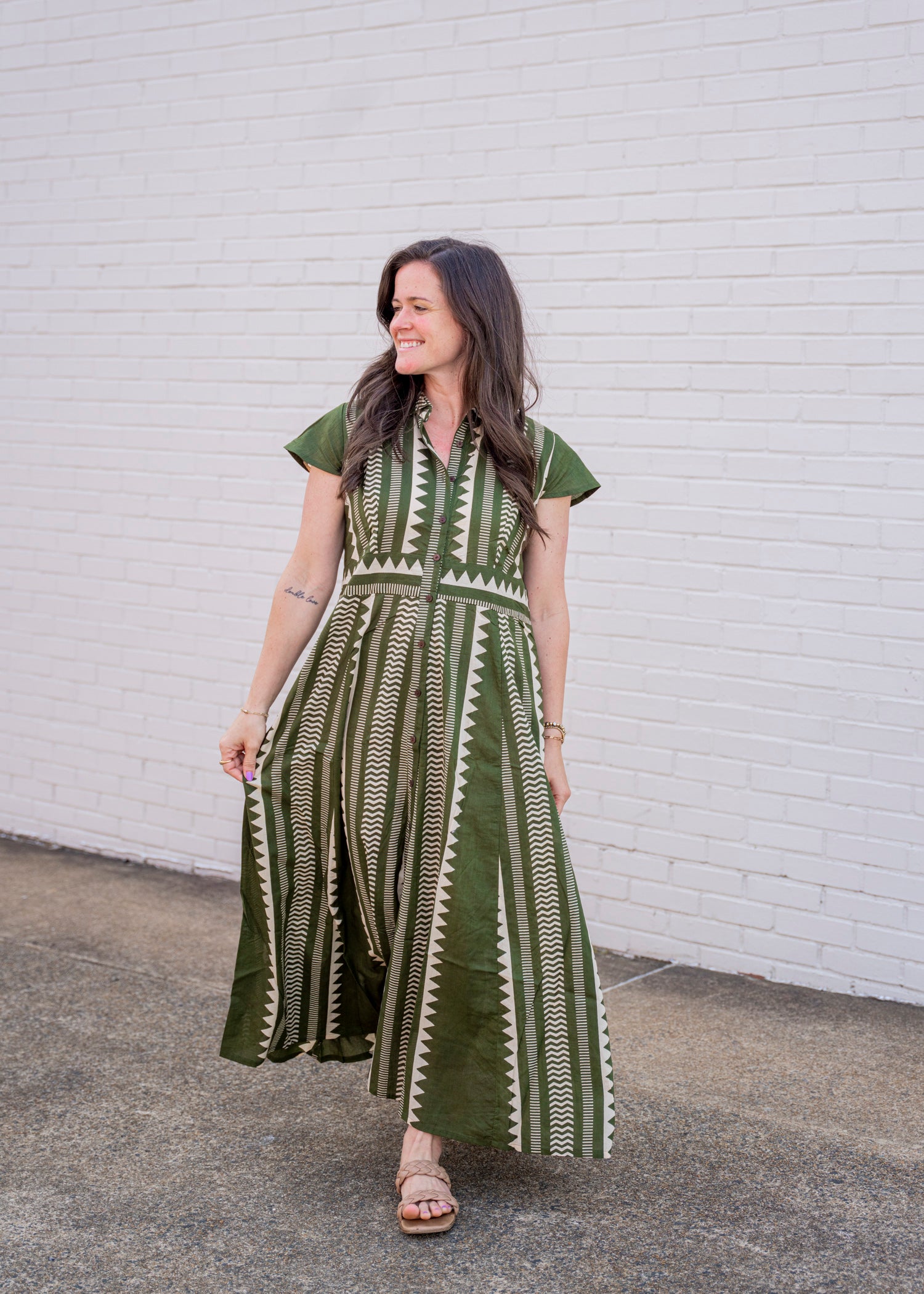 The Karri Button Front Dress