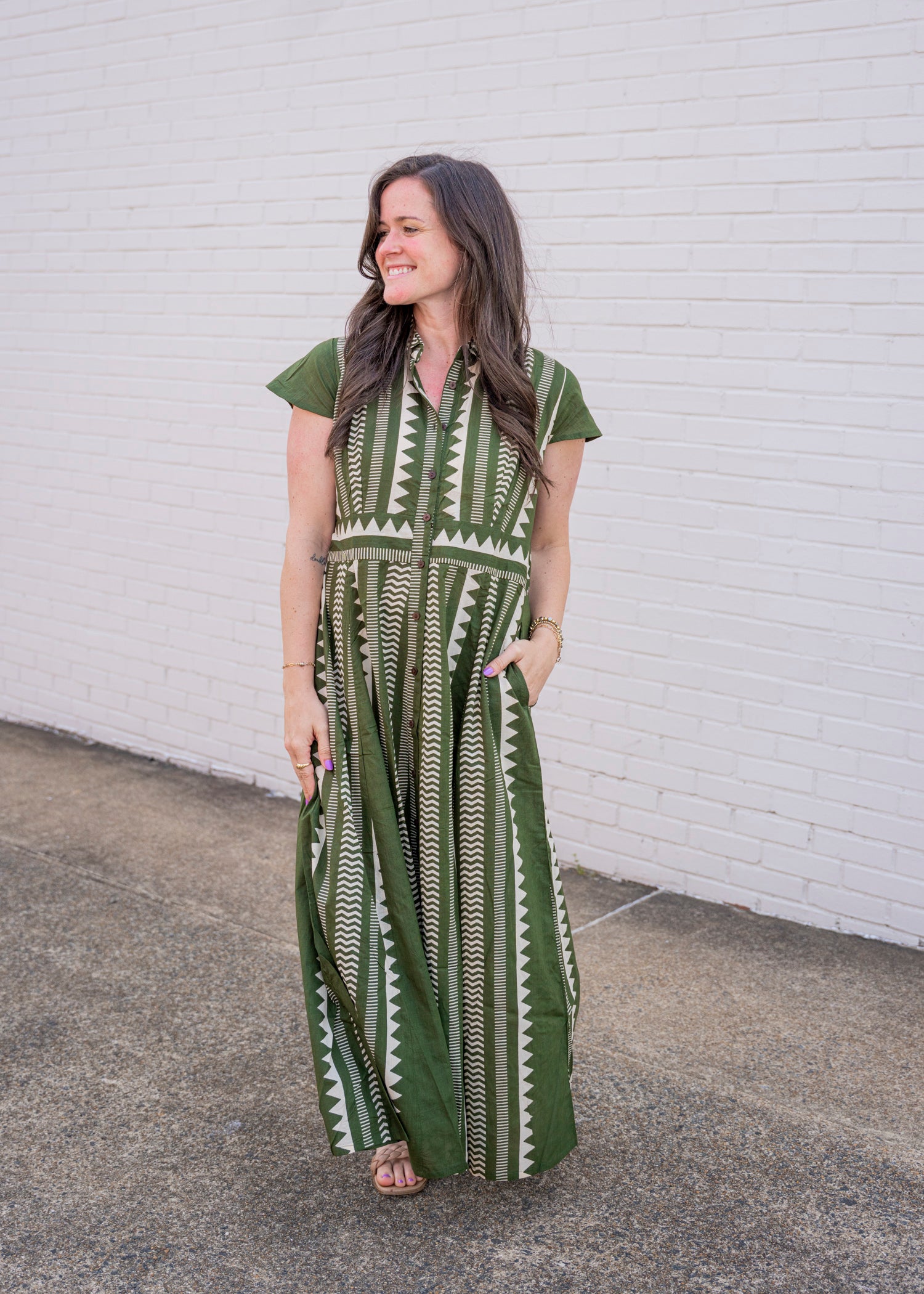 The Karri Button Front Dress