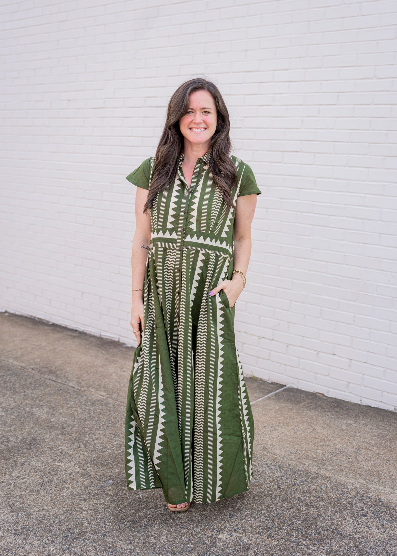 The Karri Button Front Dress