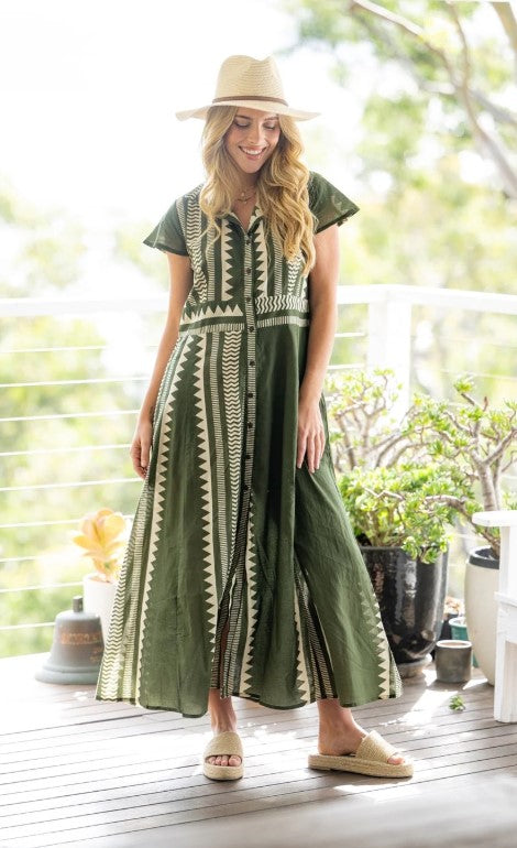 The Karri Button Front Dress