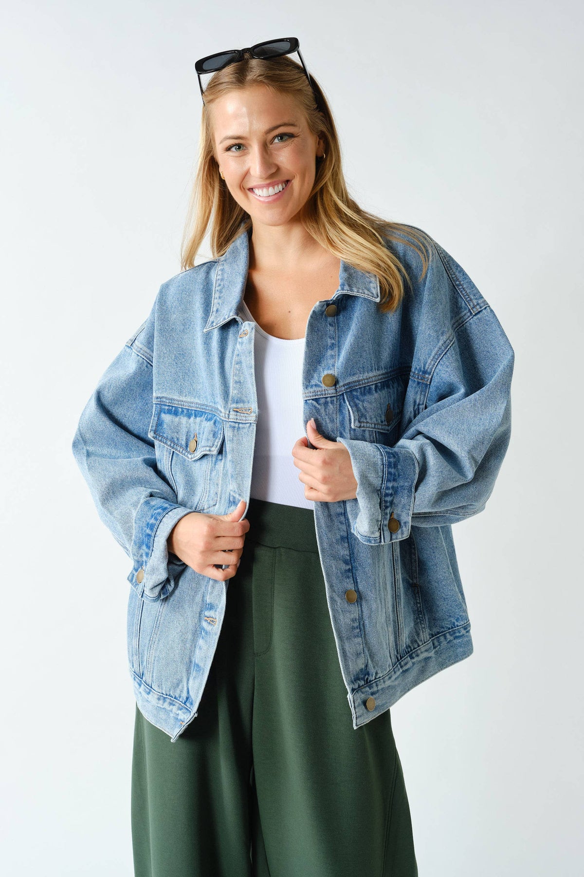 Boxy-Cut Denim Jacket