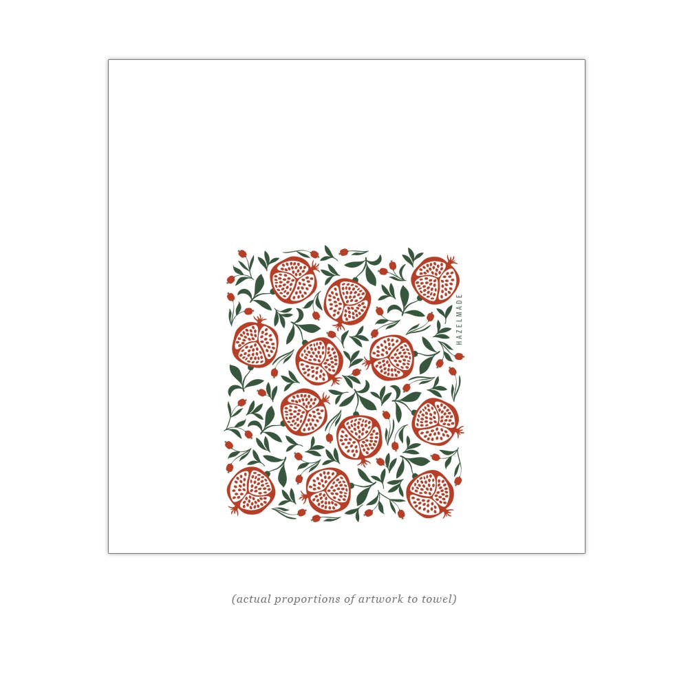 Pomegranates Tea Towel / Holiday / Midwest Made
