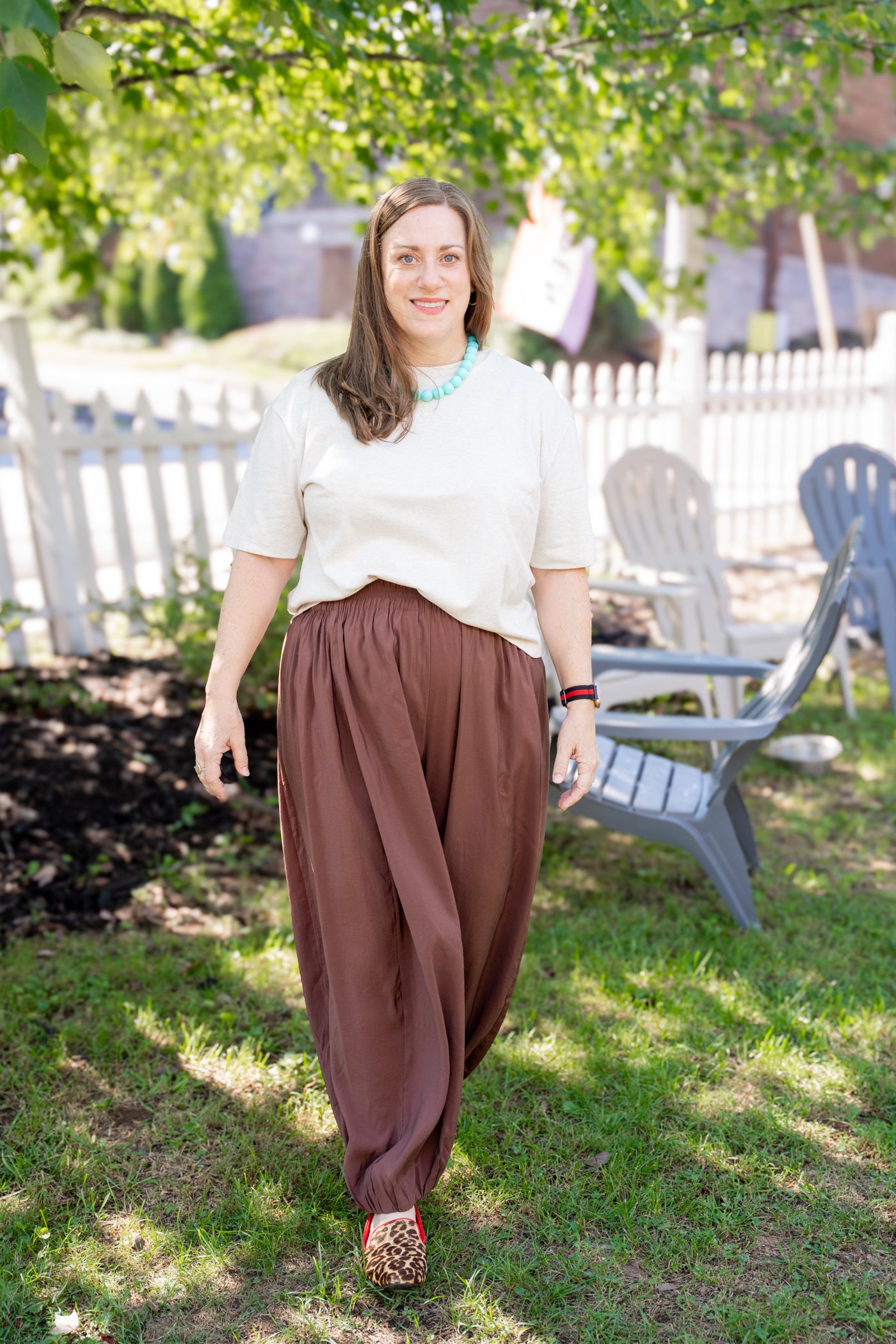 Maddox Cropped Tee in Oatmeal