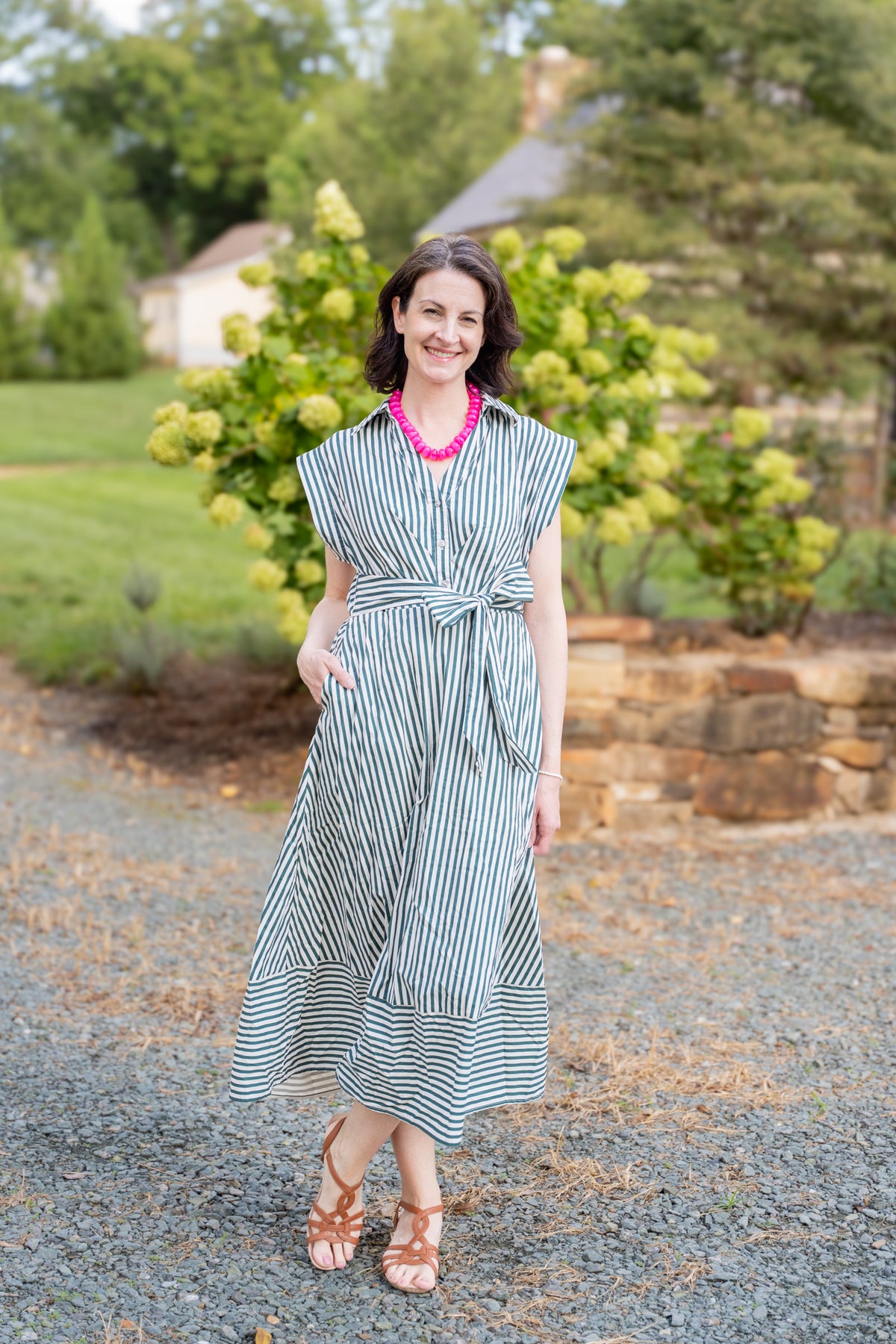 Sabrina Cap Sleeve Midi Dress