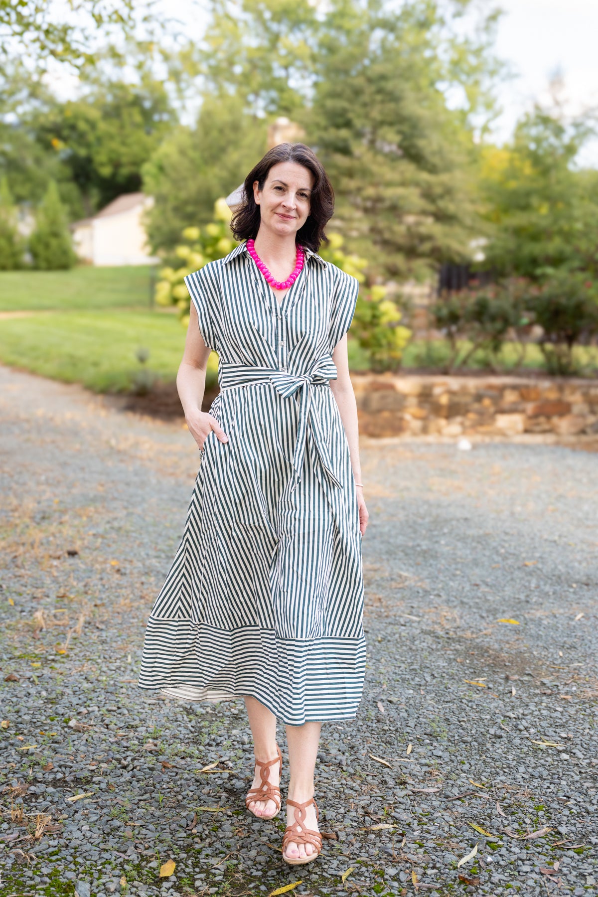 Sabrina Cap Sleeve Midi Dress