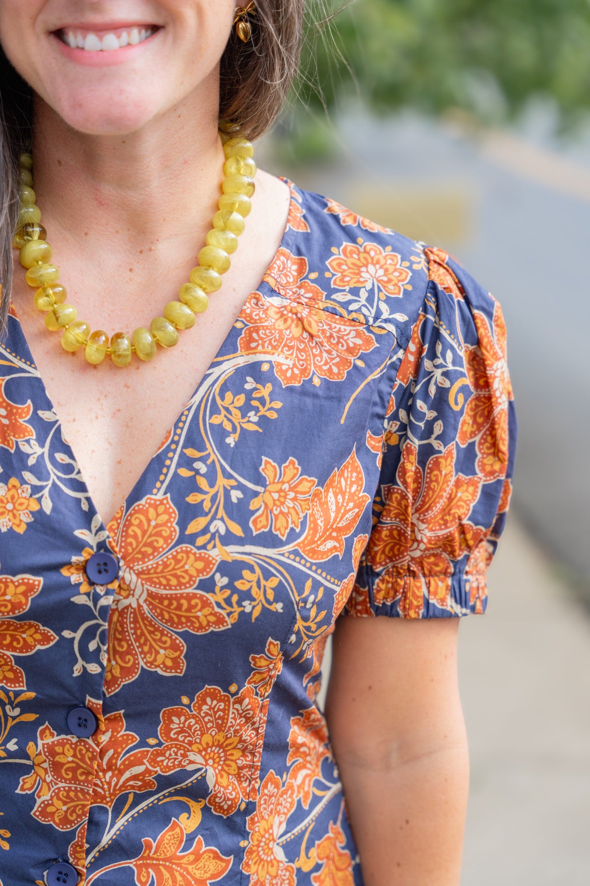 Chartreuse Rory Rondelle Necklace