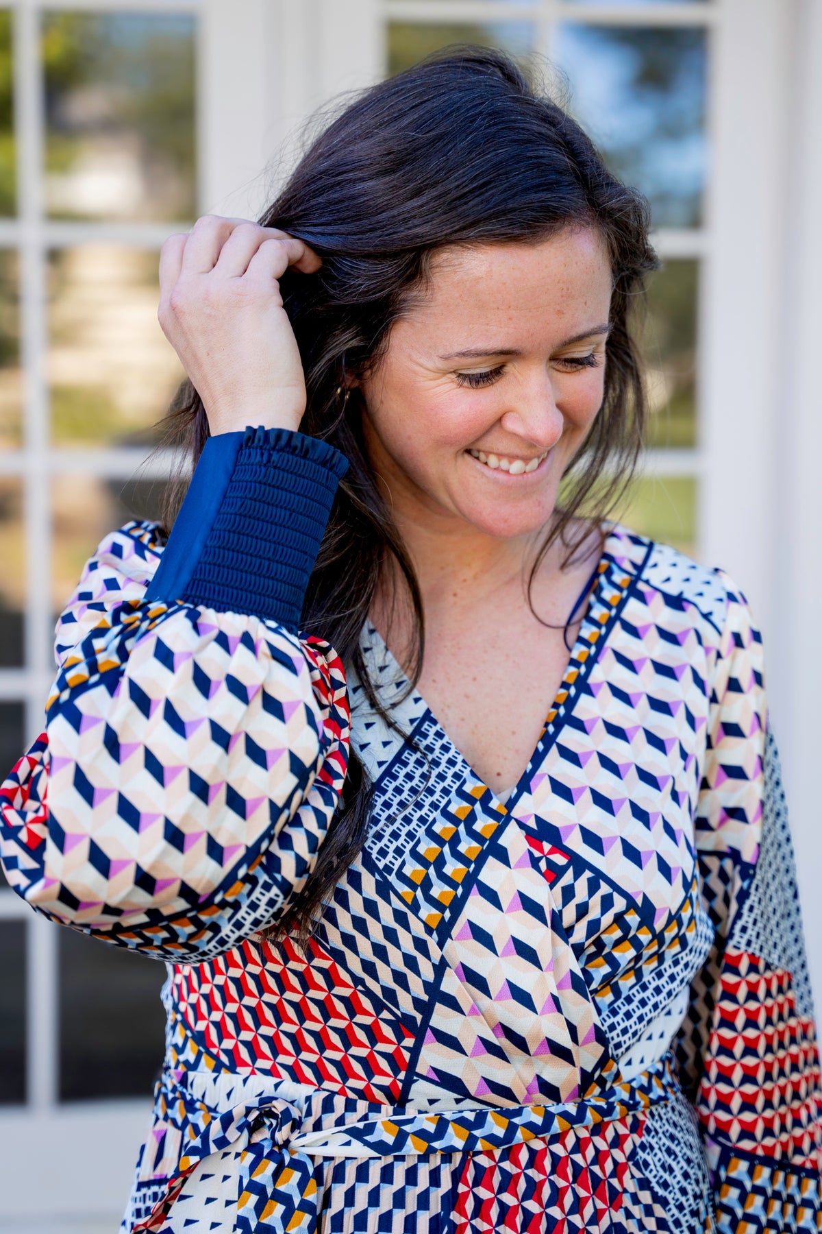 Patchwork Midi Dress