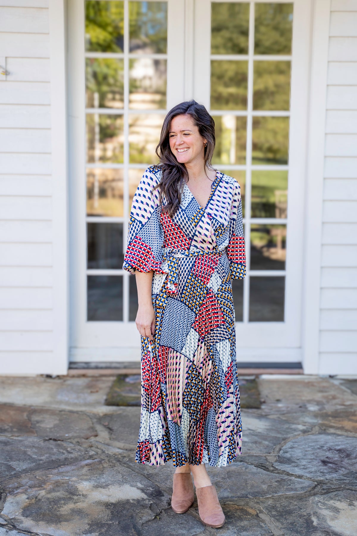 Patchwork Midi Dress