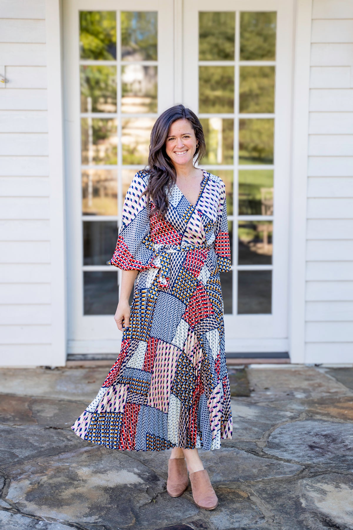 Patchwork Midi Dress