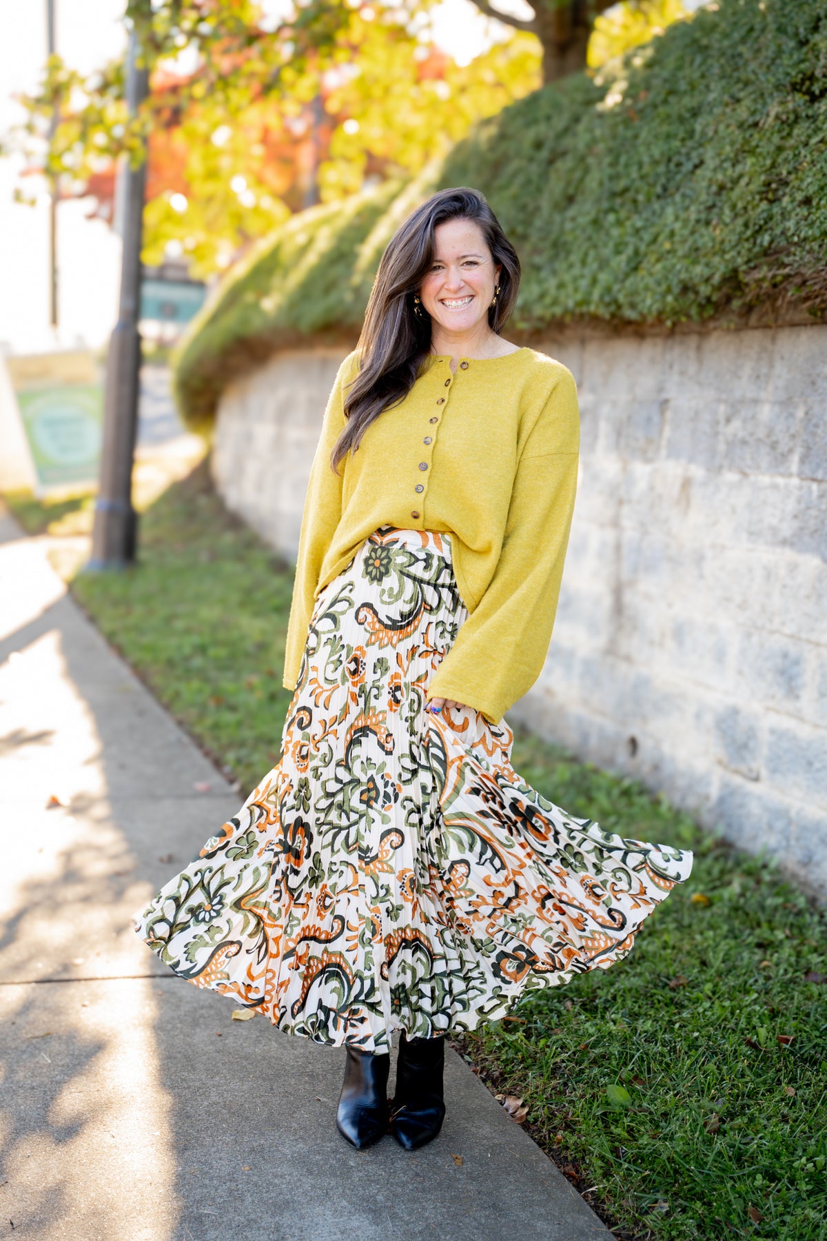 Ivory & Olive Maxi Skirt
