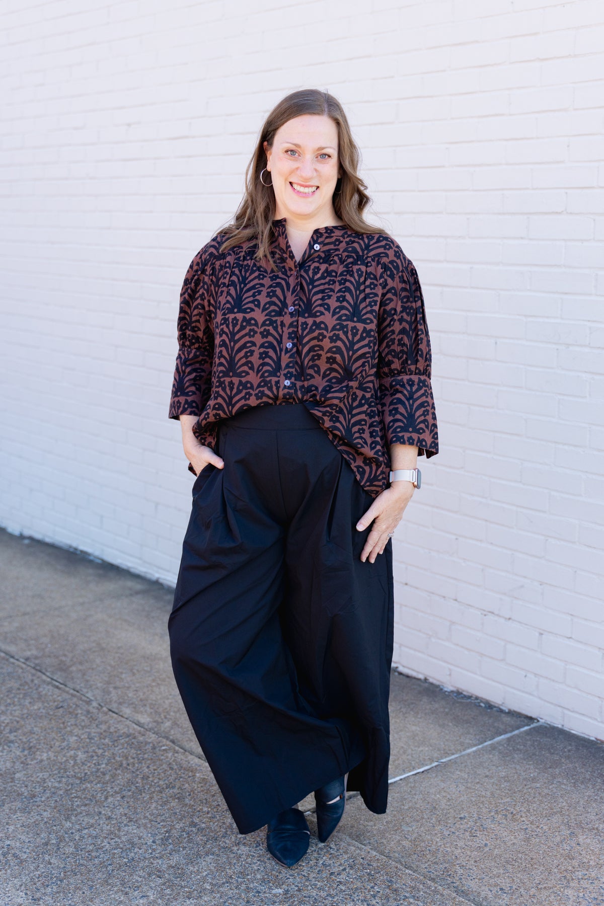 Sandy Poplin Wide Leg Pants