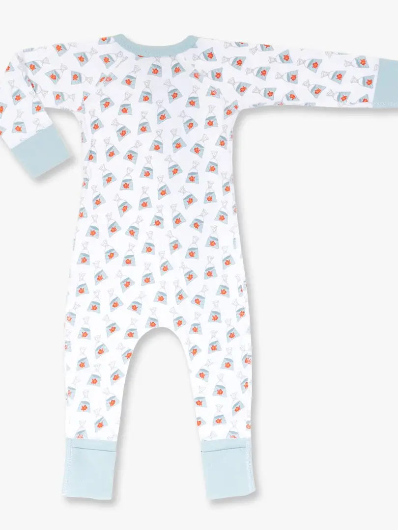 Goldfish Baby Zip Romper