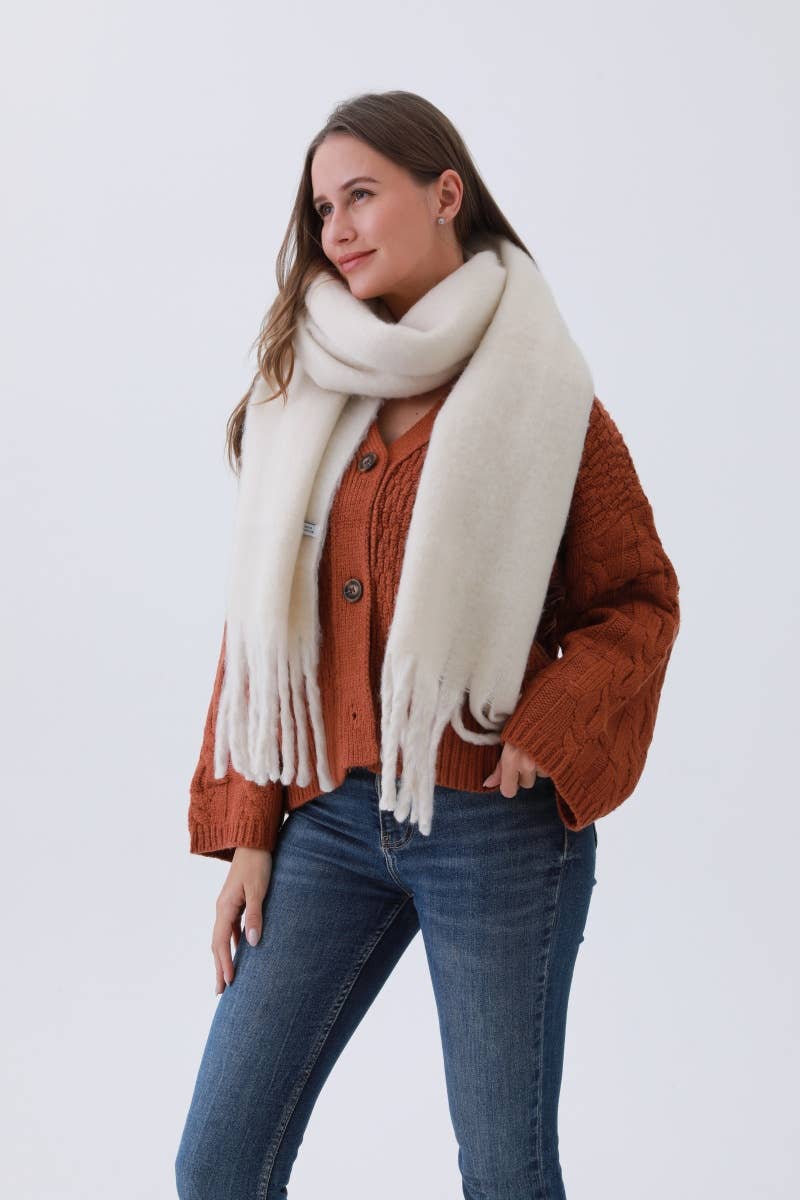 Cozy Knit Rose Scarf