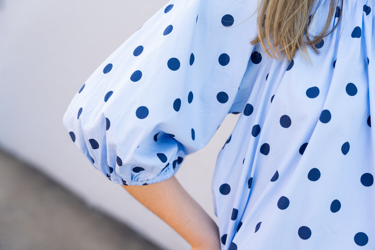 Polka Dot Gathered Mini Dress