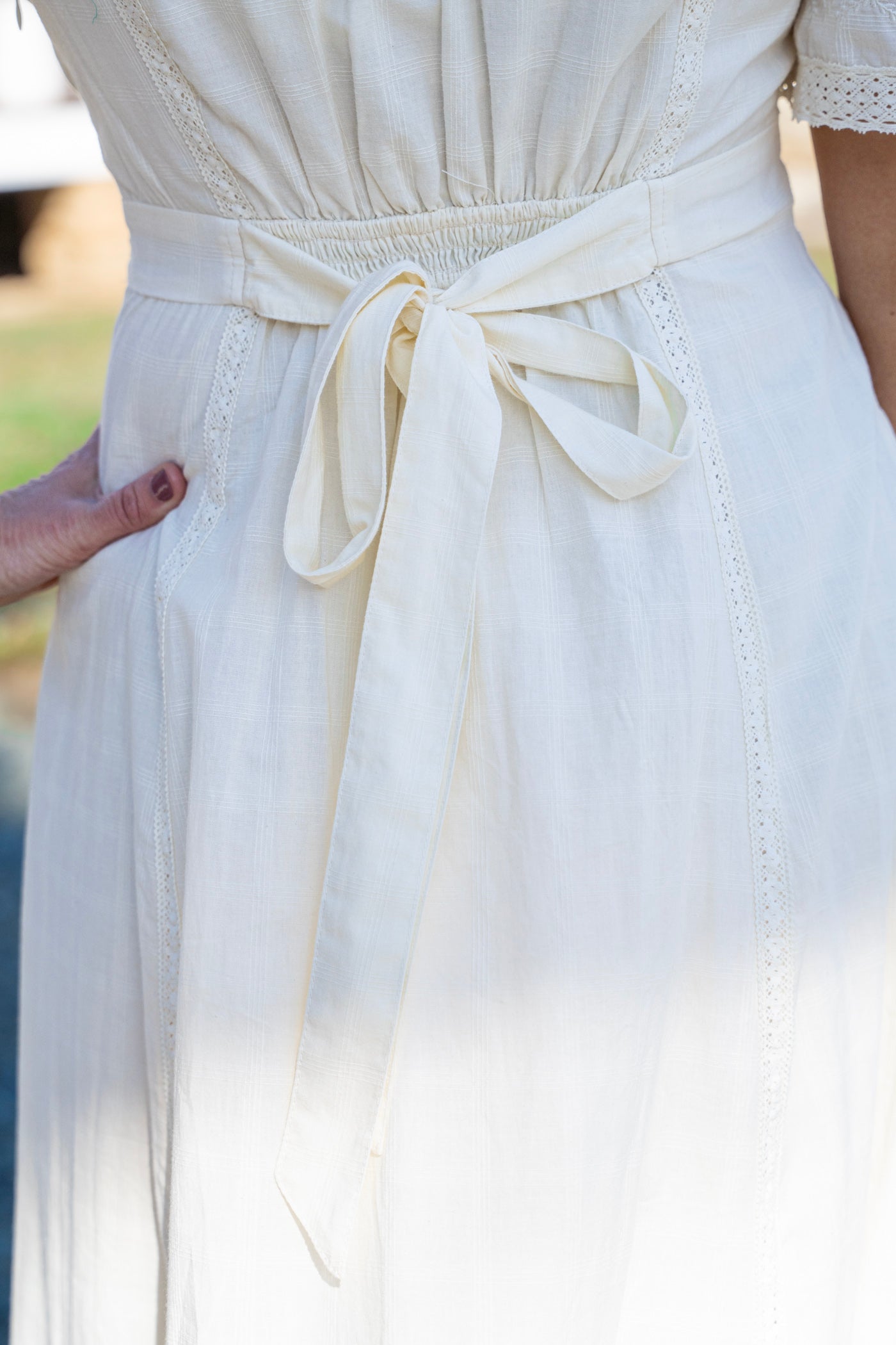Buttercream Lace Inset Maxi Dress