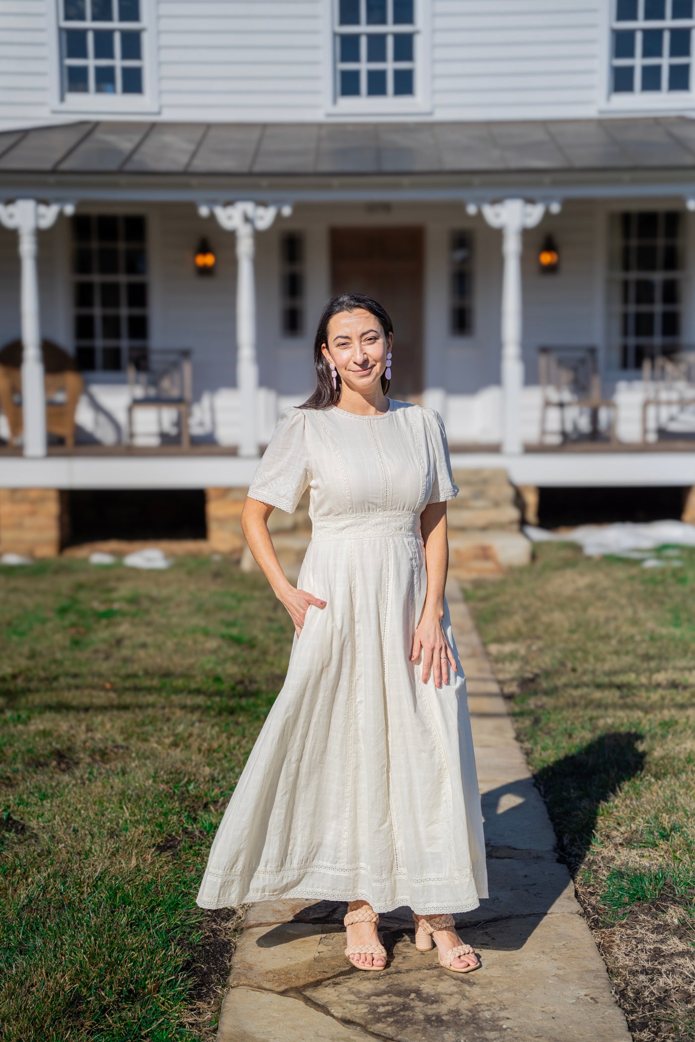 Buttercream Lace Inset Maxi Dress