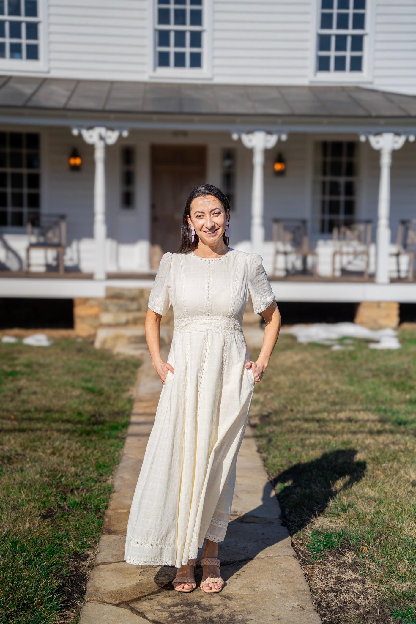 Buttercream Lace Inset Maxi Dress