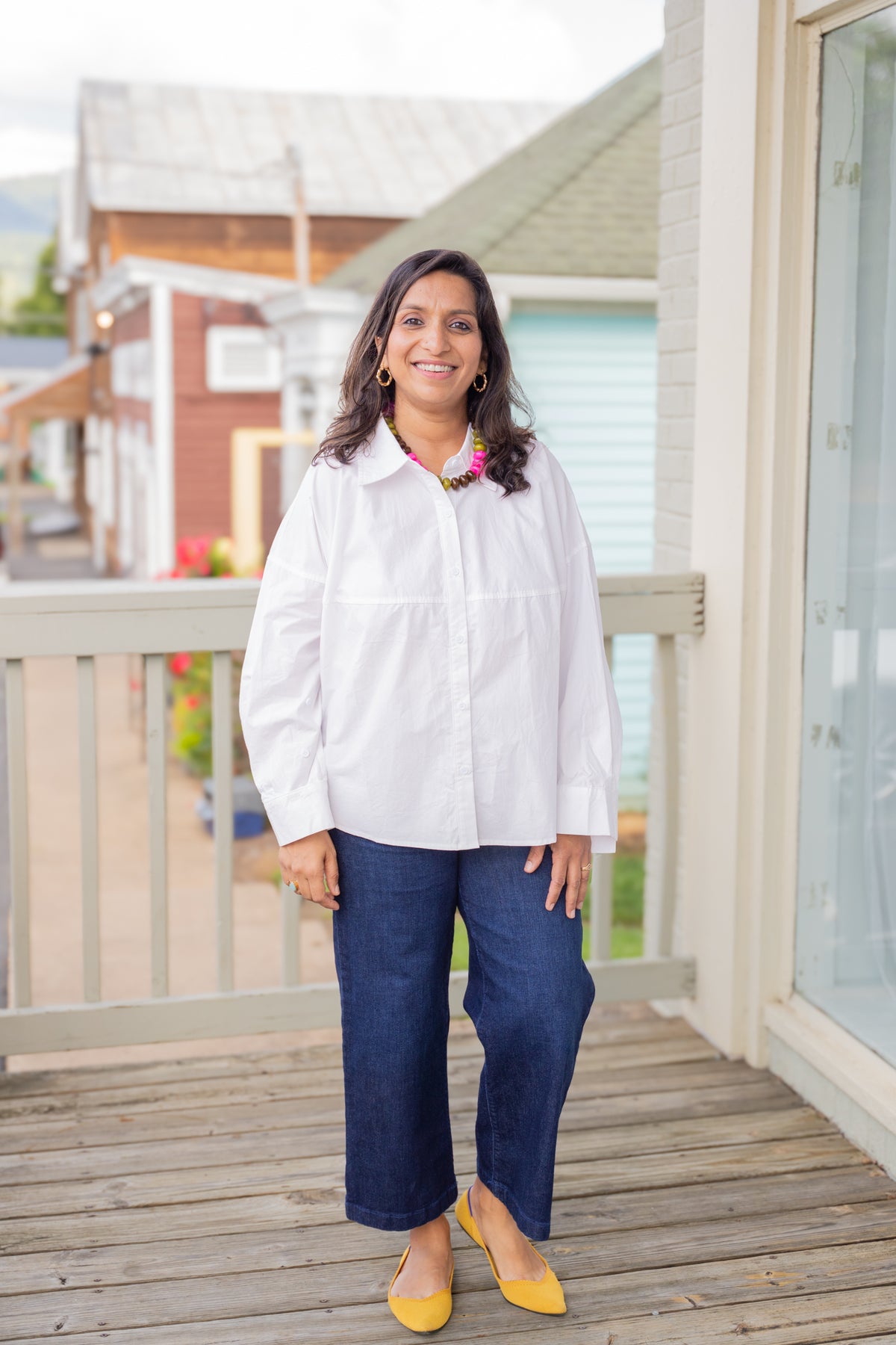 Claire Poplin Button Down Shirt