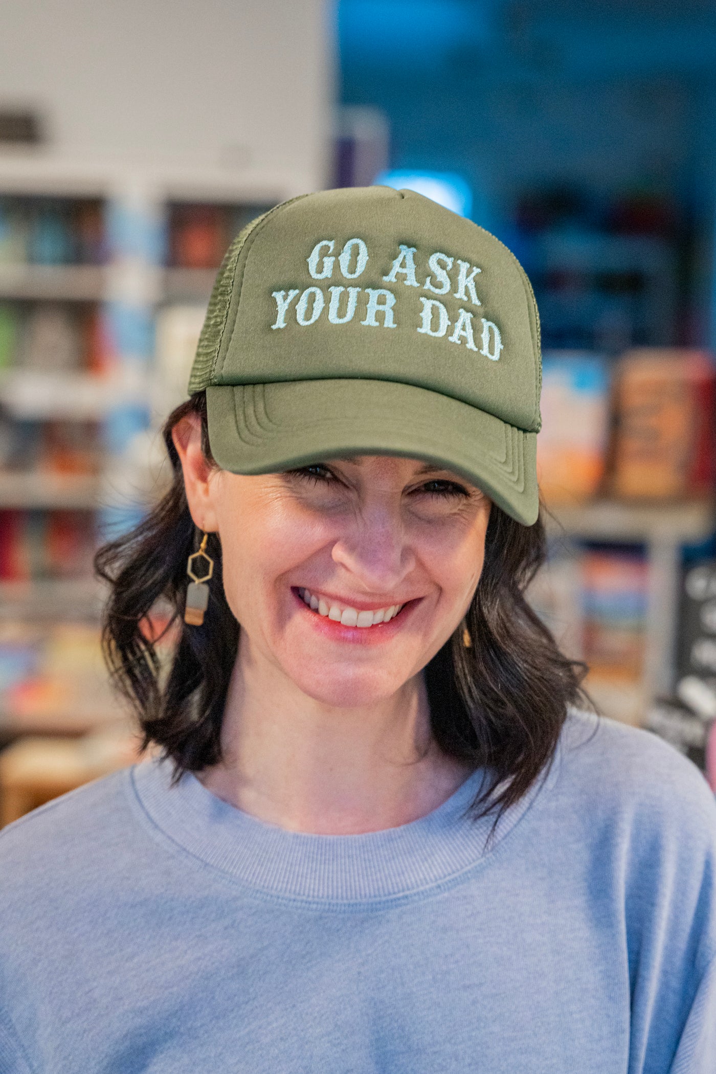 Go Ask Your Dad Embroidered Trucker Hat