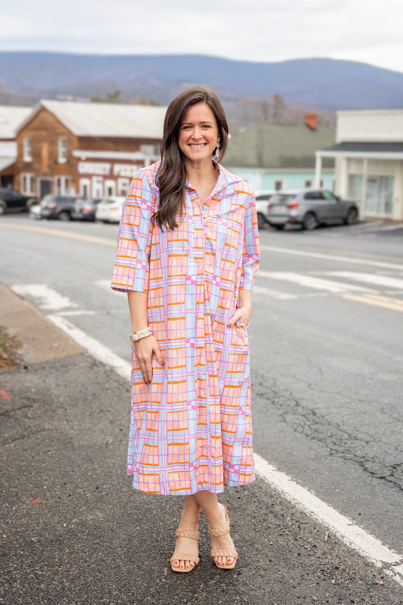Plaid Midi Swing Dress