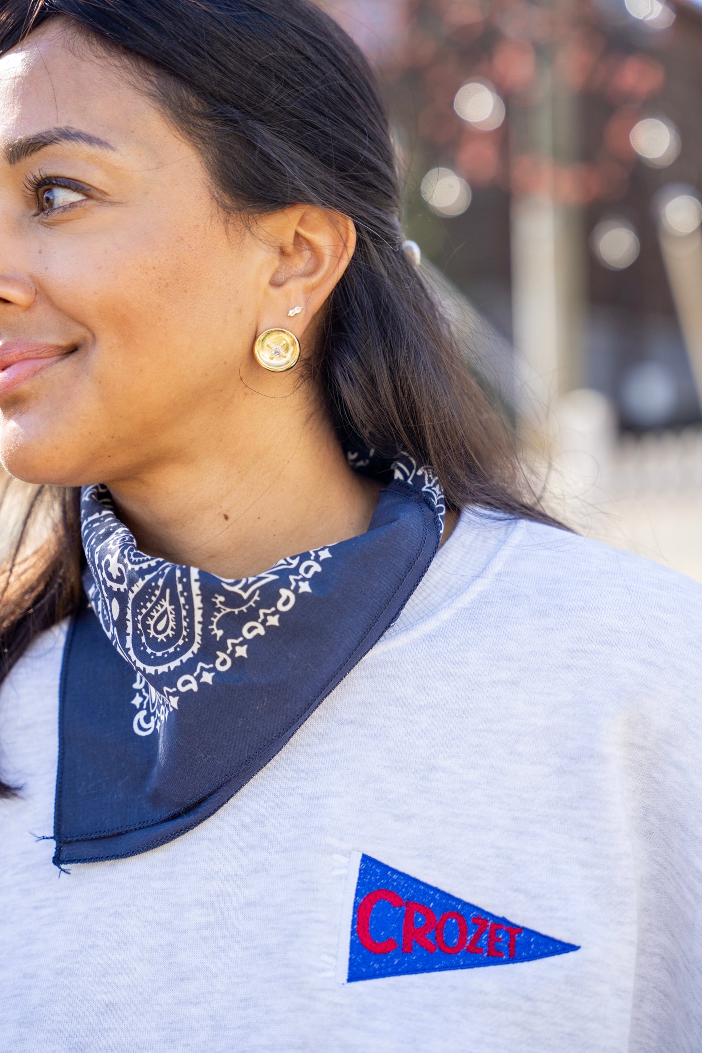 Crozet Pennant Flag Cropped Sweatshirt