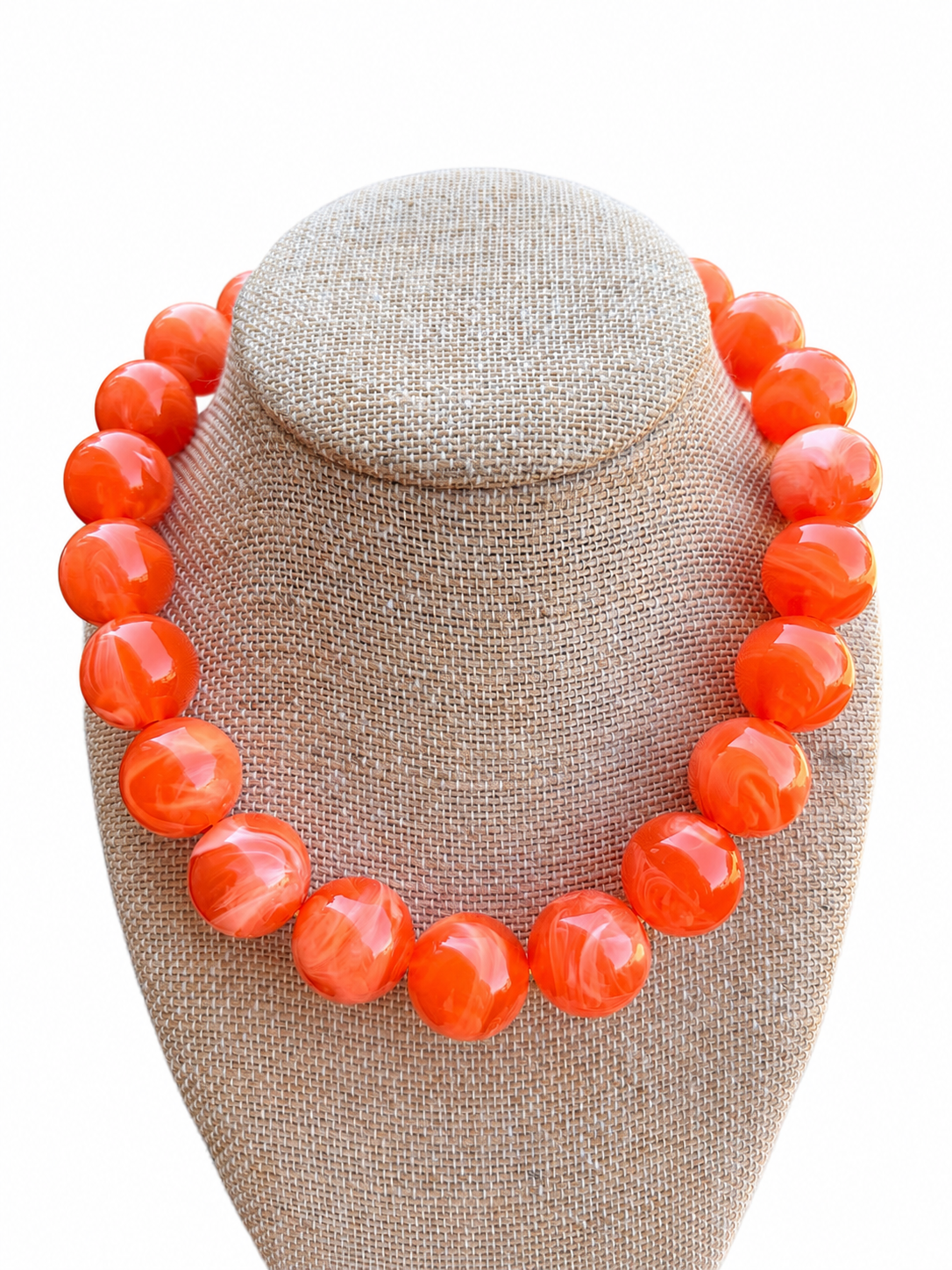 Orange Bauble Necklace