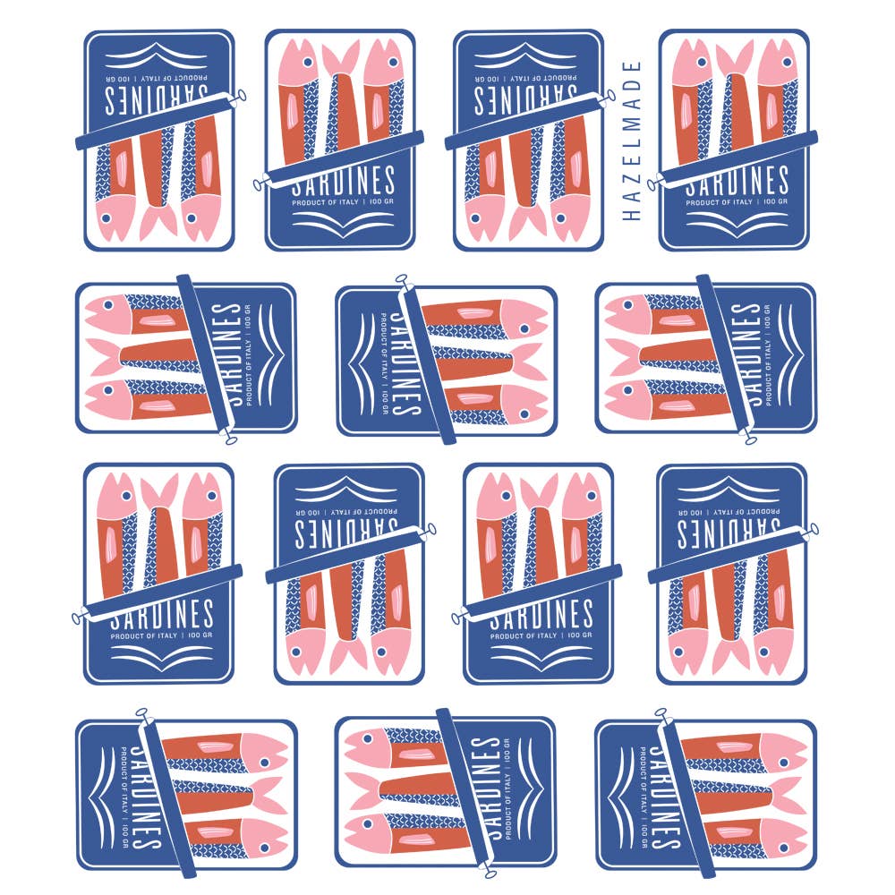 Sardines Tea Towel / Kitchen Decor / Midwest Made