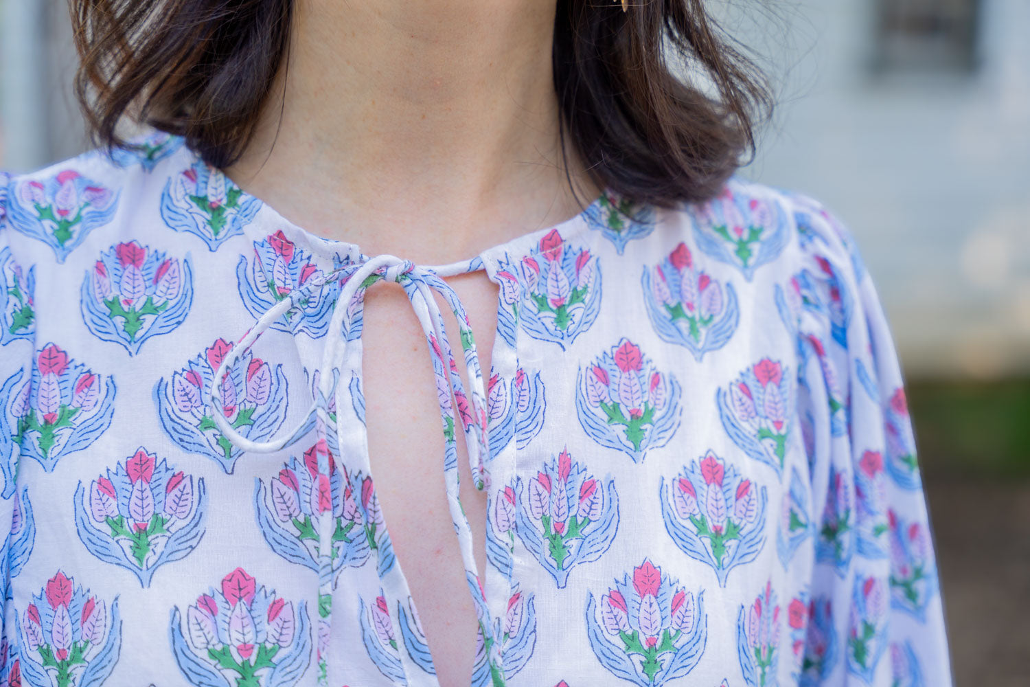 Emma Floral Block Print Dress