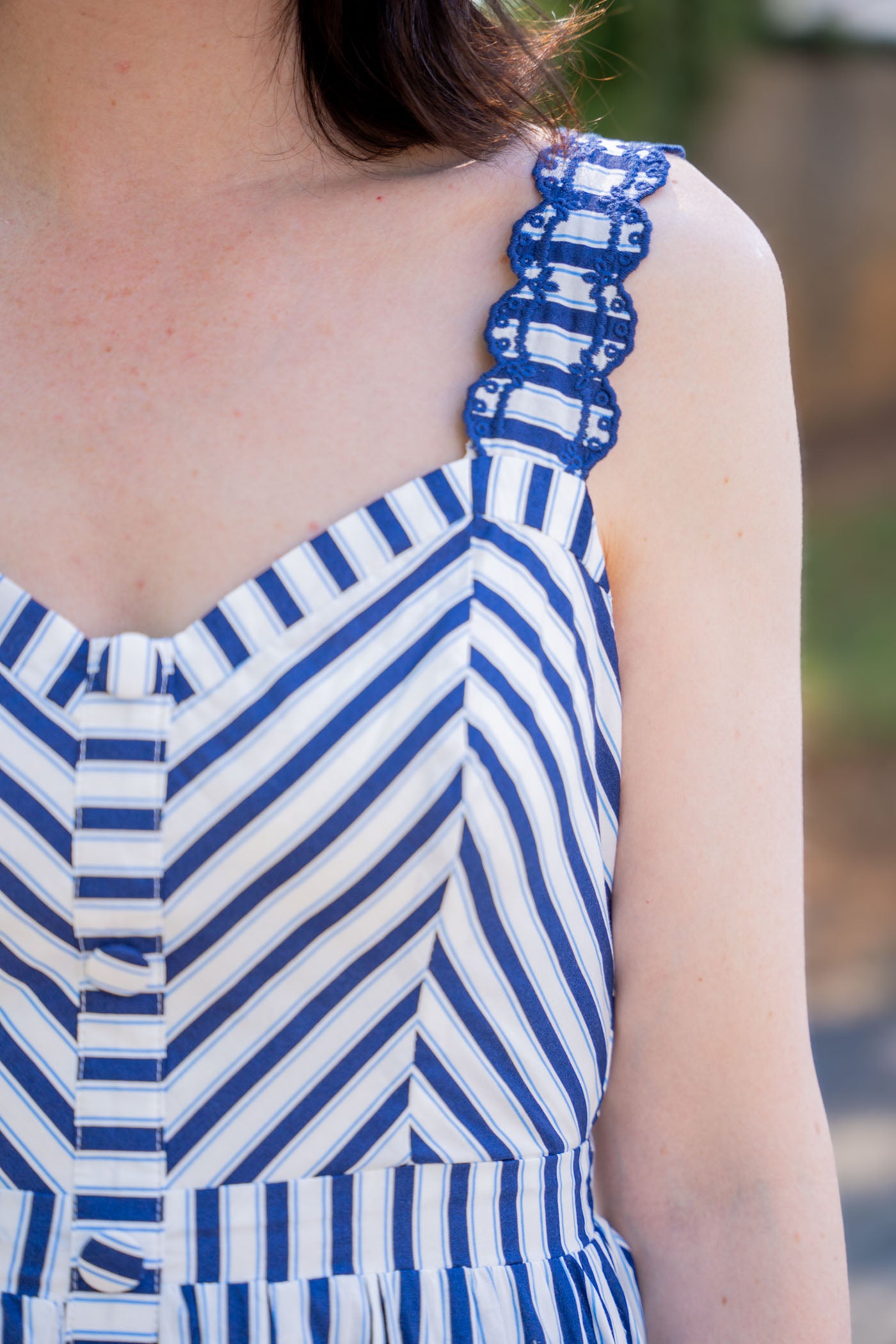 June Striped Midi Dress