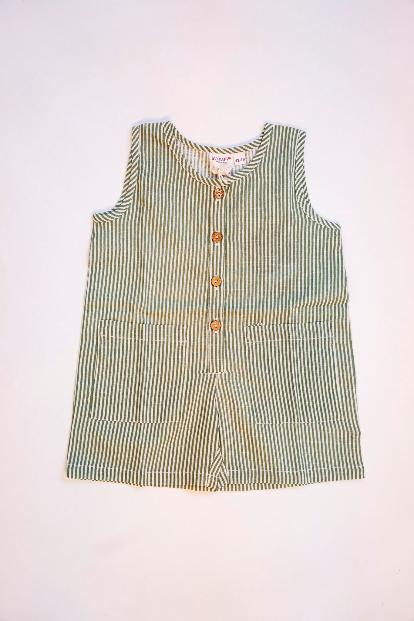 Green Stripe Short Jon Jon