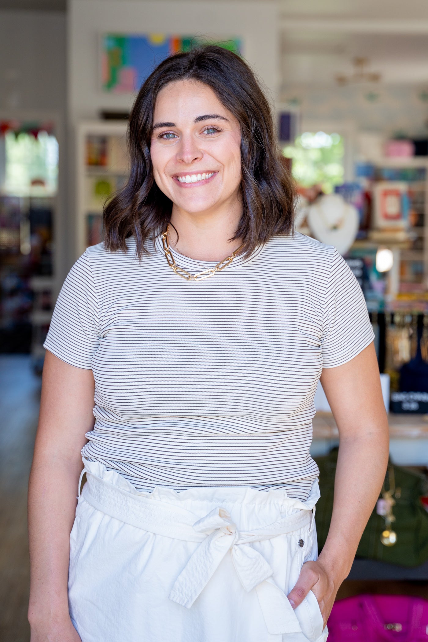 Sadie Striped Knit Tee