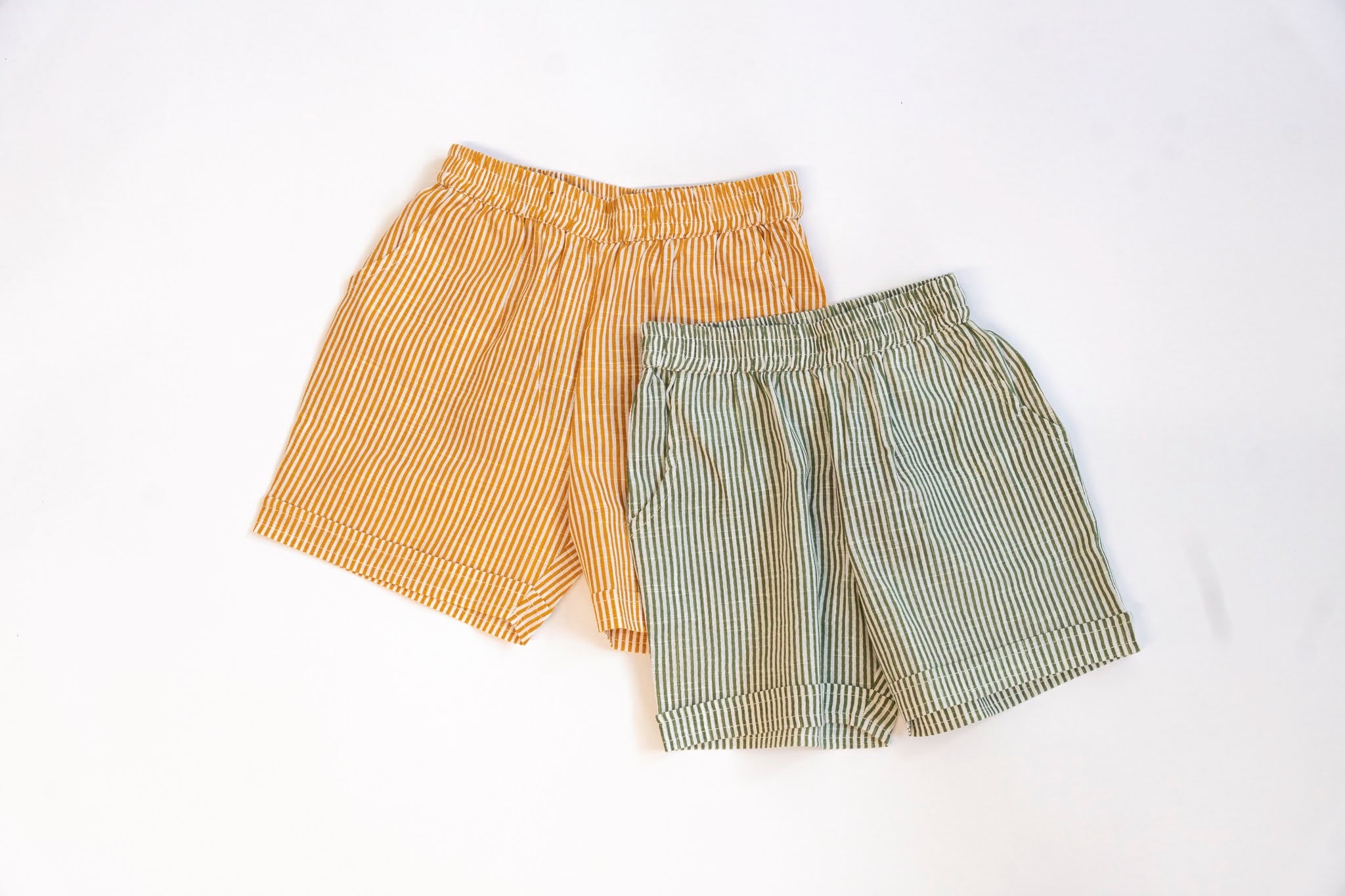 Green Stripe Boys Shorts