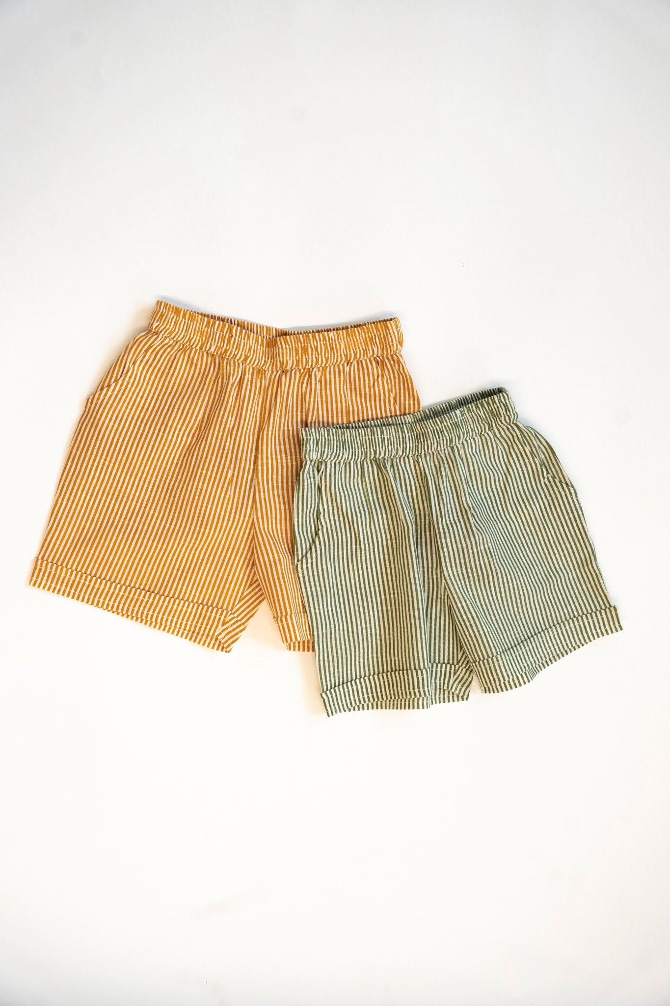 Green Stripe Boys Shorts