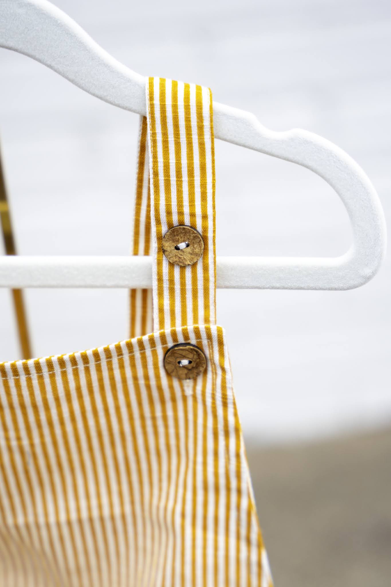 Mustard Stripe Baby Boy Bubble