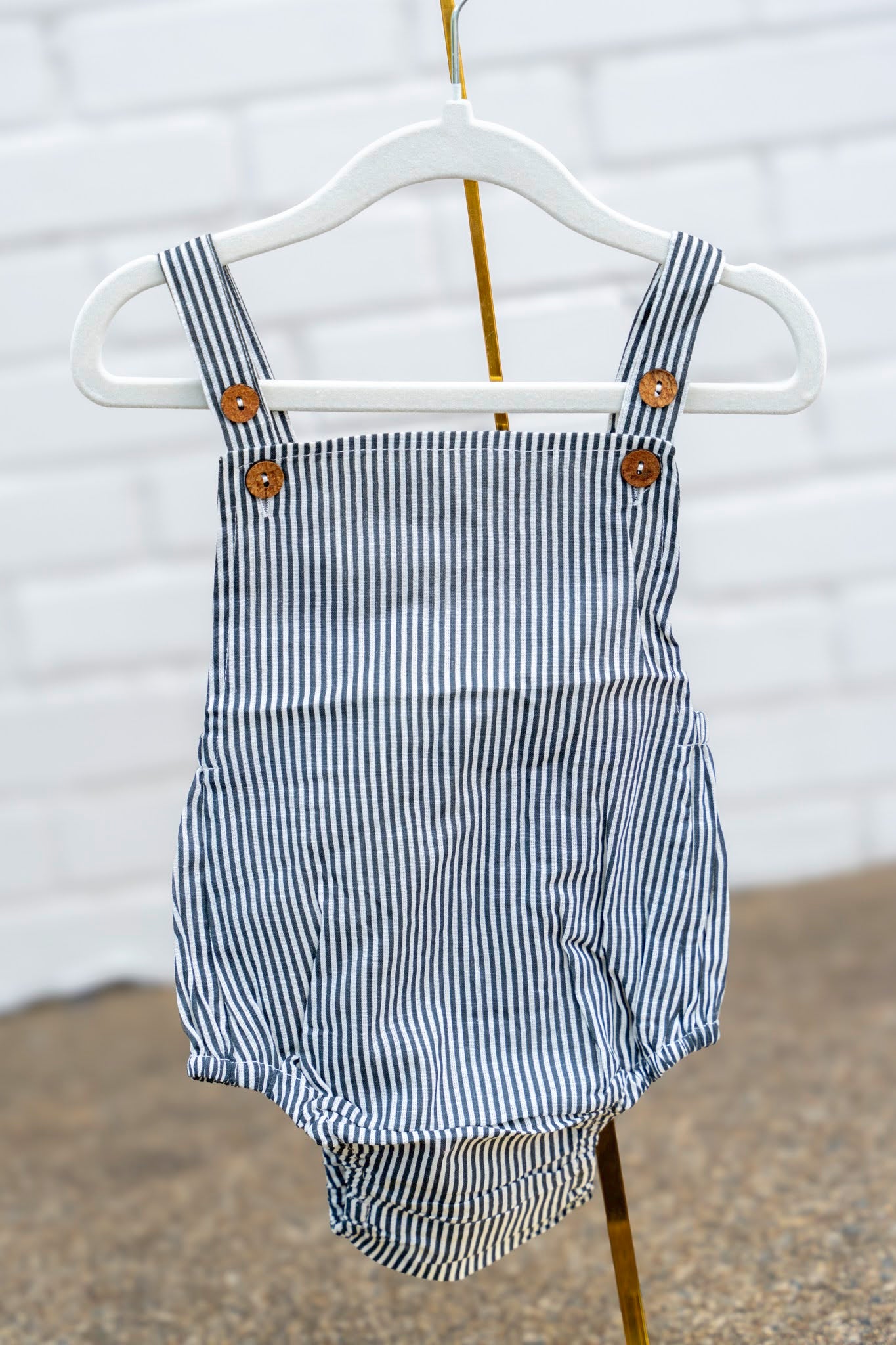 Grey Stripe Baby Boy Bubble