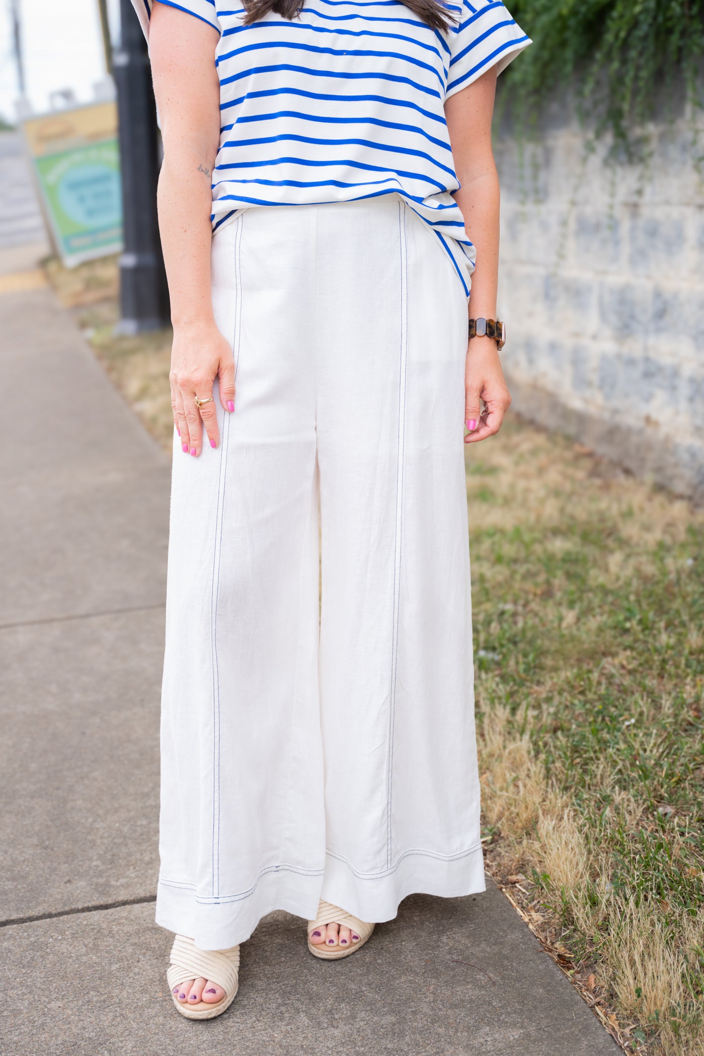 Royal Raglan Sleeve Stripe Tee
