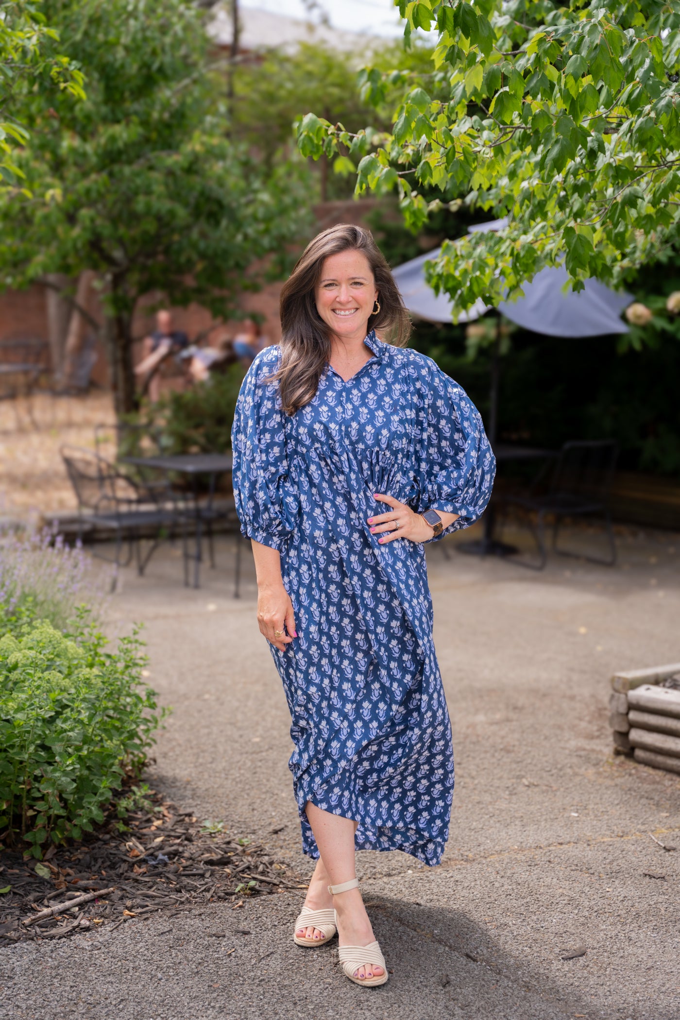 Daphne Floral Block Print Dress