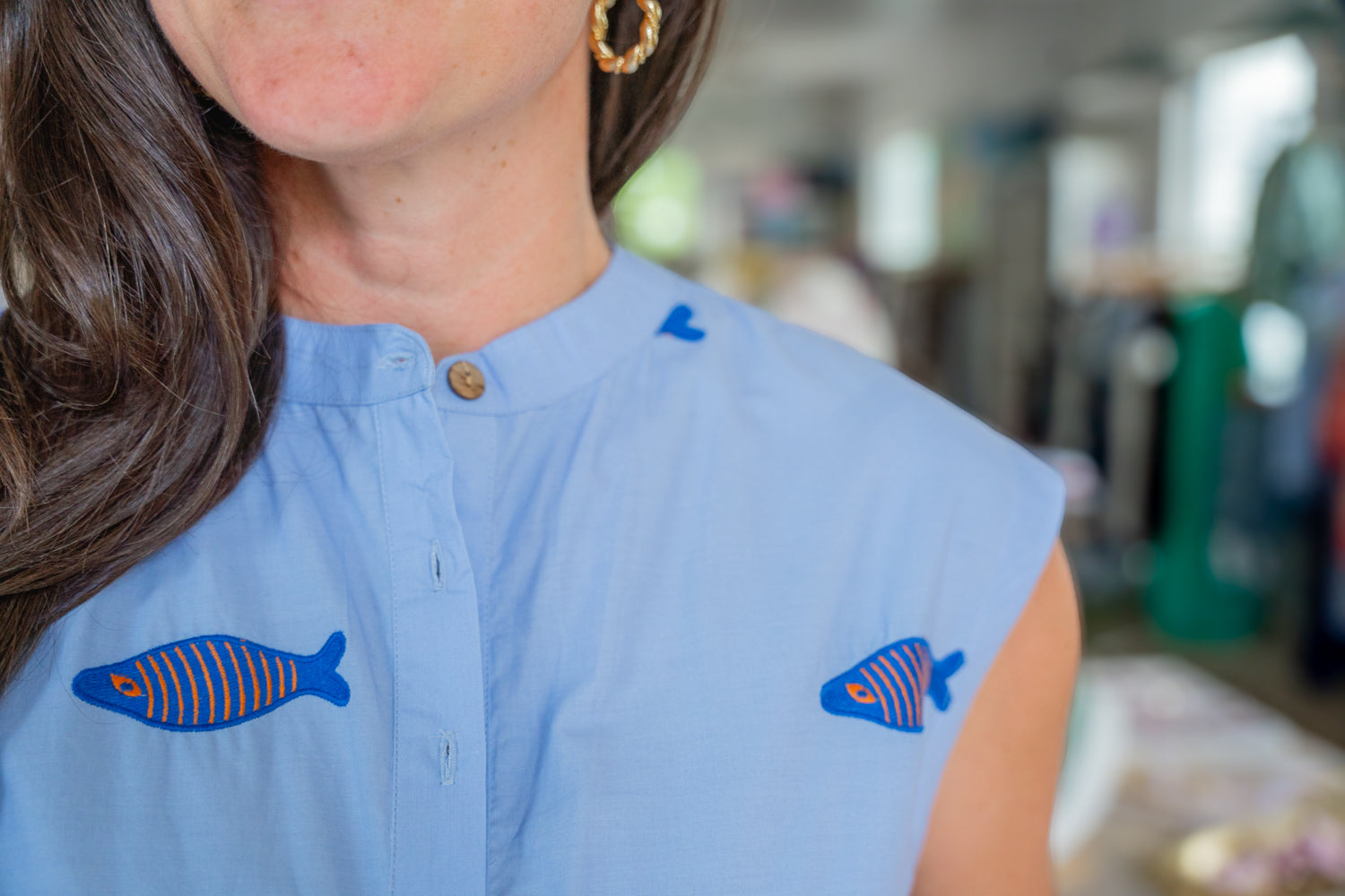 Embroidered Fish Jumpsuit