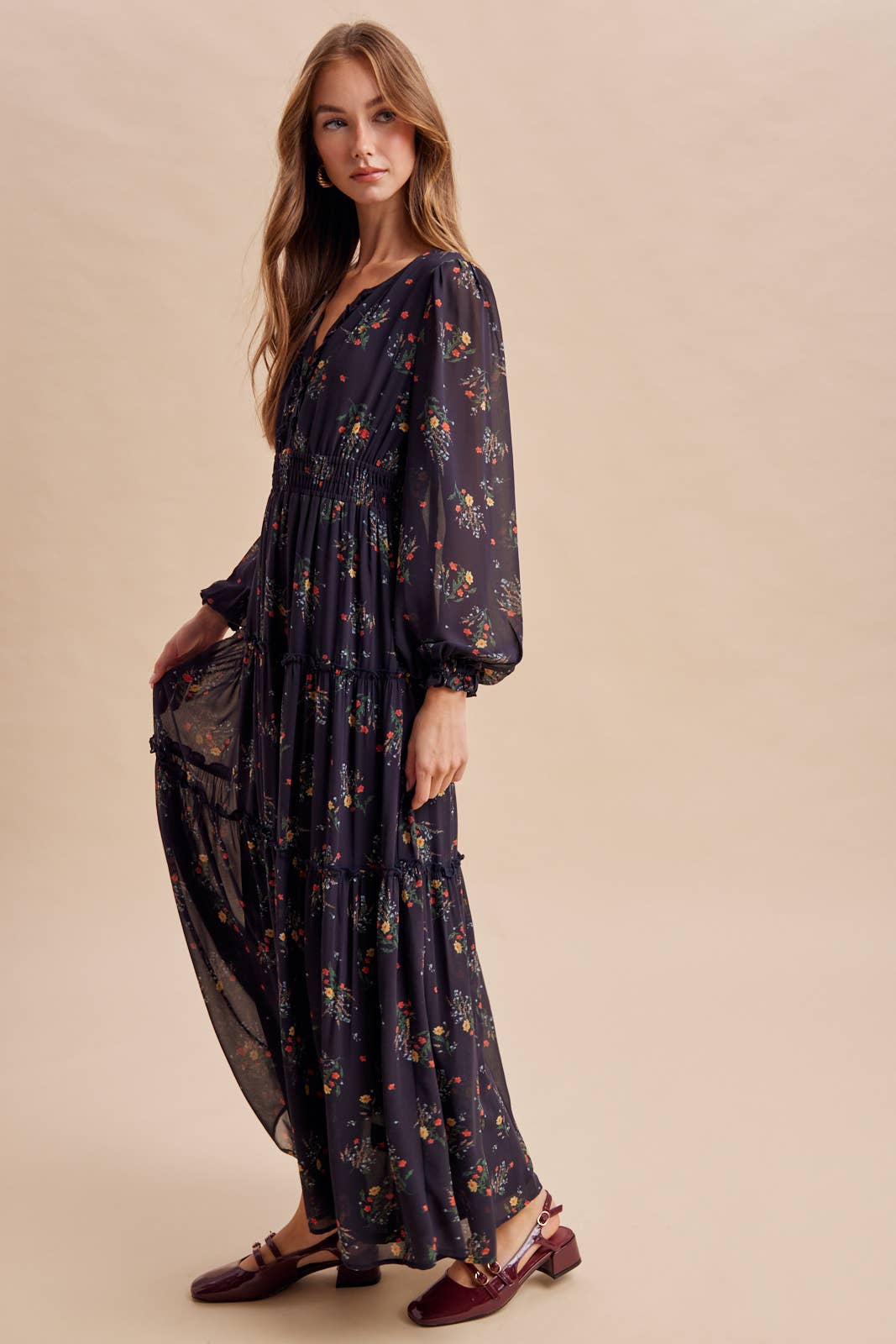 Midnight Floral Maxi Dress