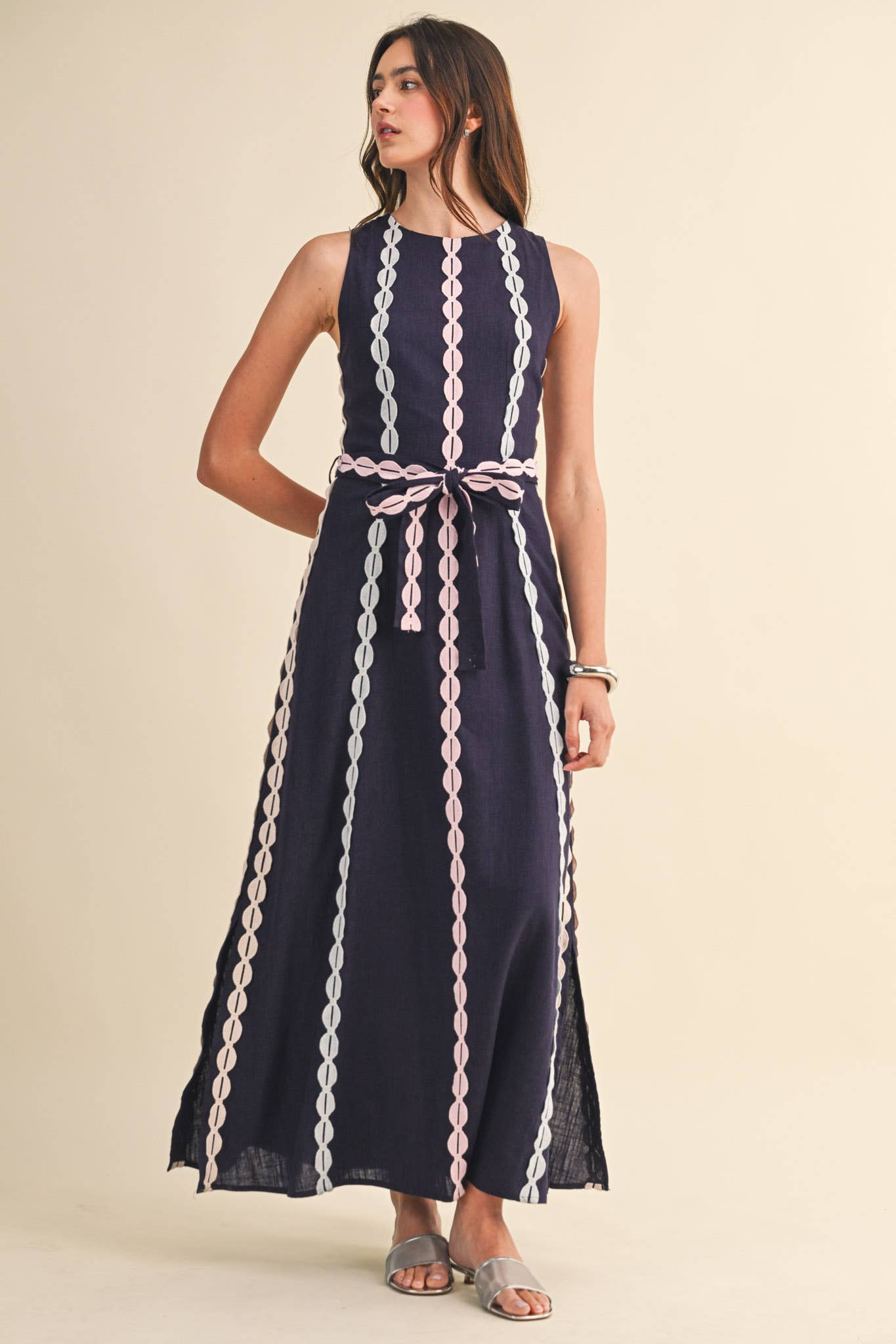 The Crochet Trim Midi Dress