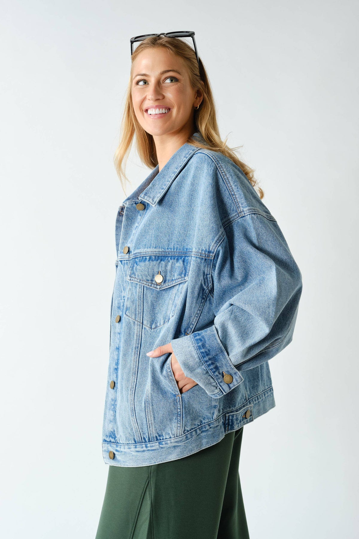 Boxy-Cut Denim Jacket
