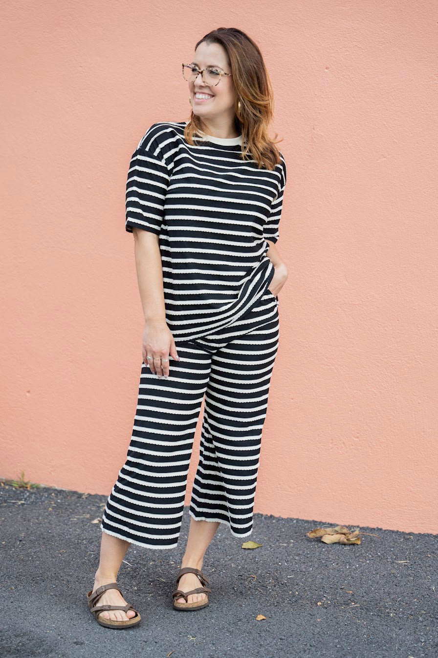 Scallop Stripe Pant