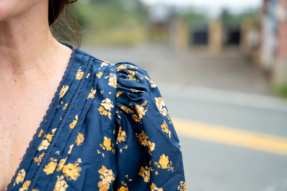 Arya Navy & Gold Blouse