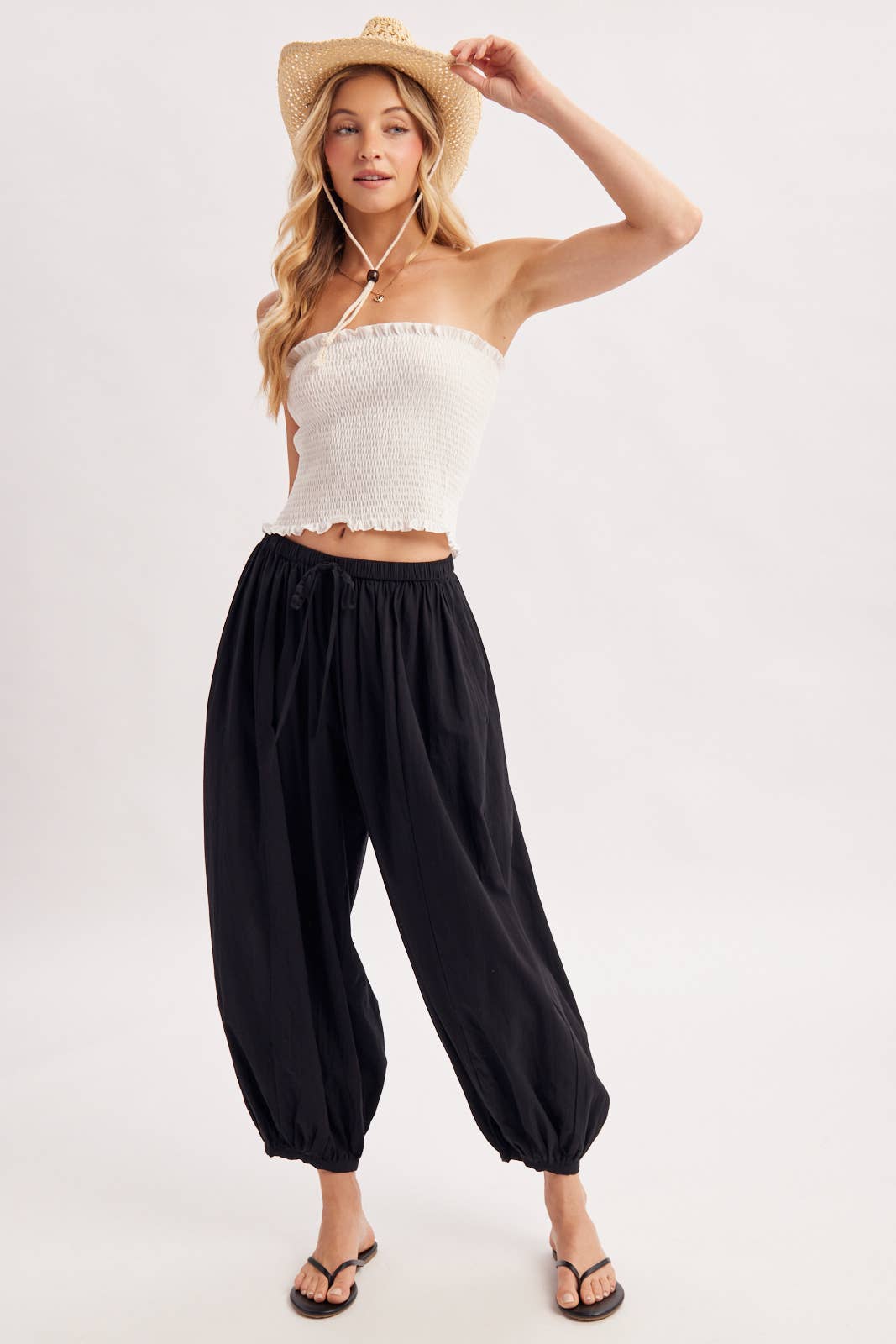 Boho Drawstring Balloon Pants