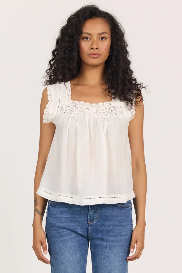 The Una Top in White