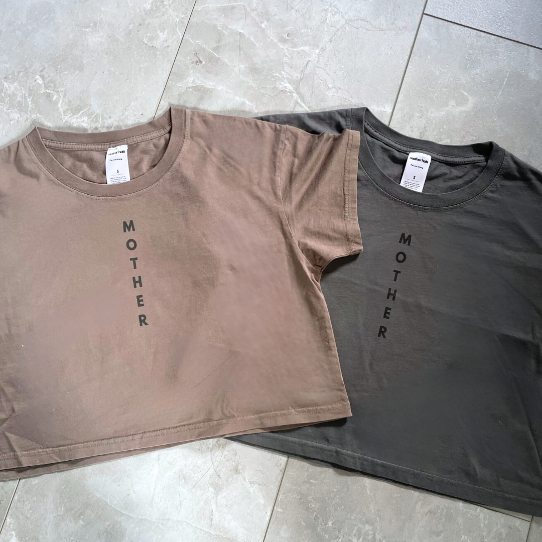 Mother Printed Crop Tshirt - Faded Black: Faded Black / Large
