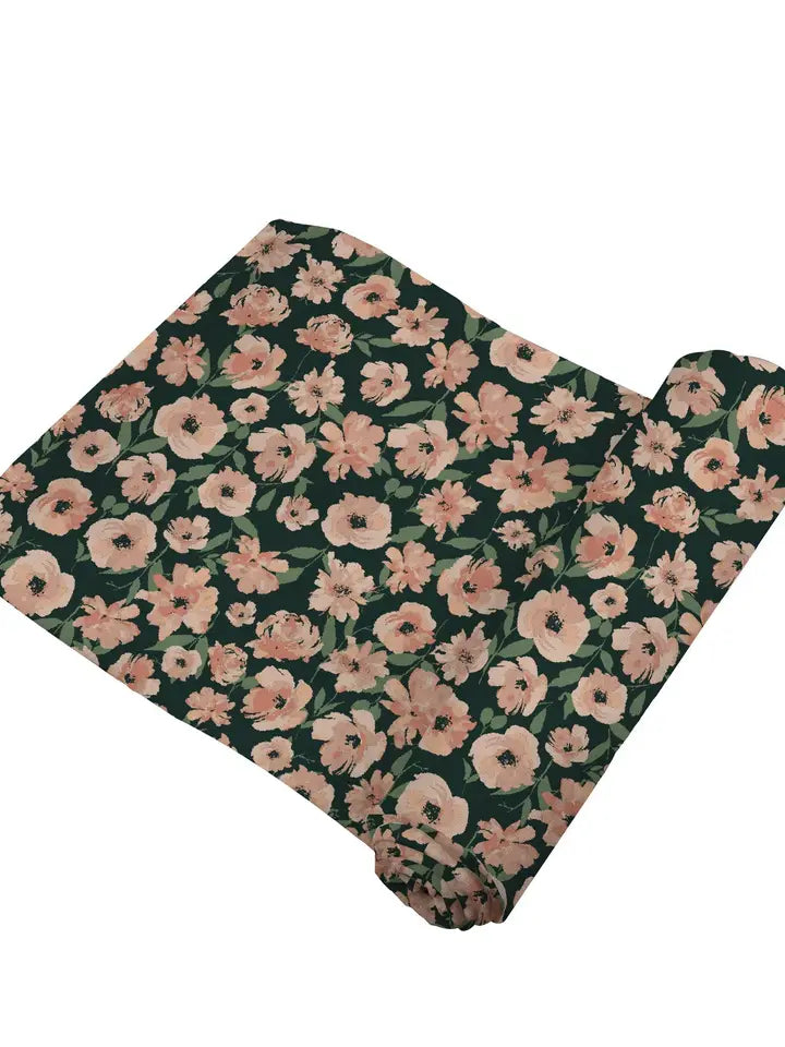 Canyon Sunset Flowers Bamboo Swaddle