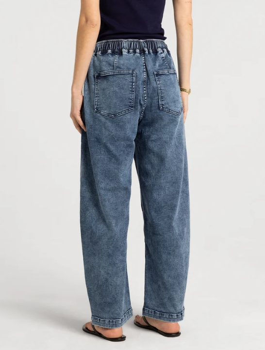 Avril Barrel Pants in Denim
