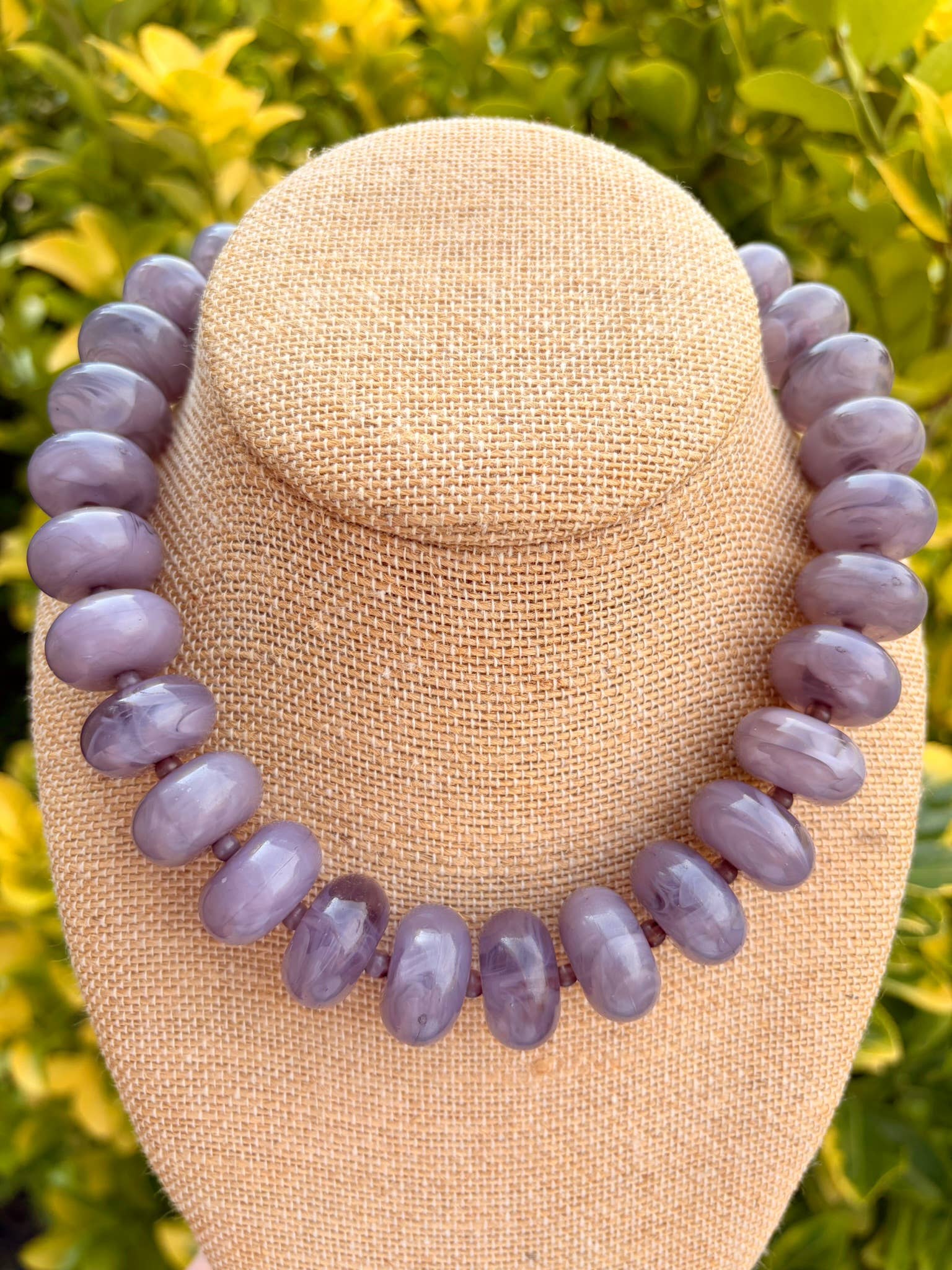 Grey Rory Rondelle Necklace